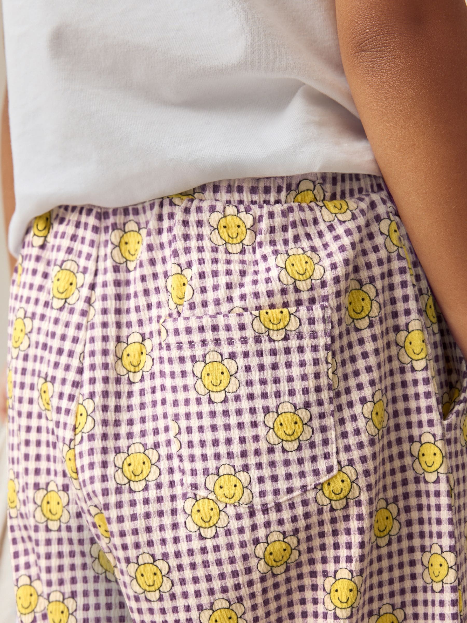 Purple Textured Barrel Leg Trousers (3mths-7yrs)