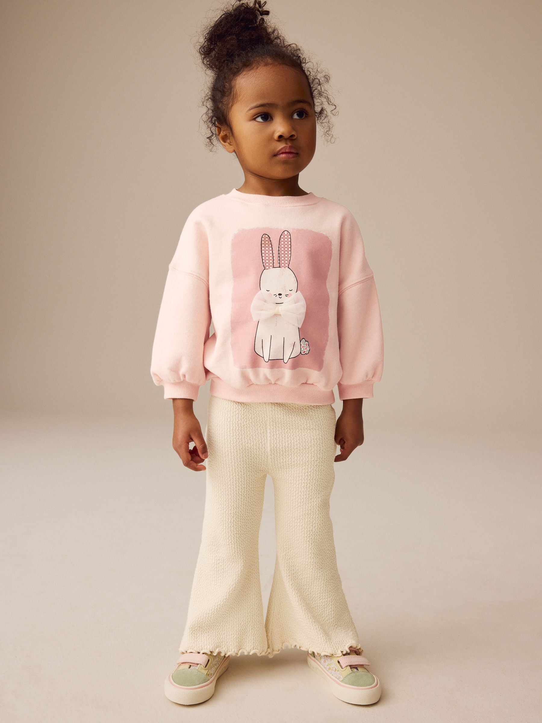 Pink Bunny Crew Sweatshirt (3mths-7yrs)