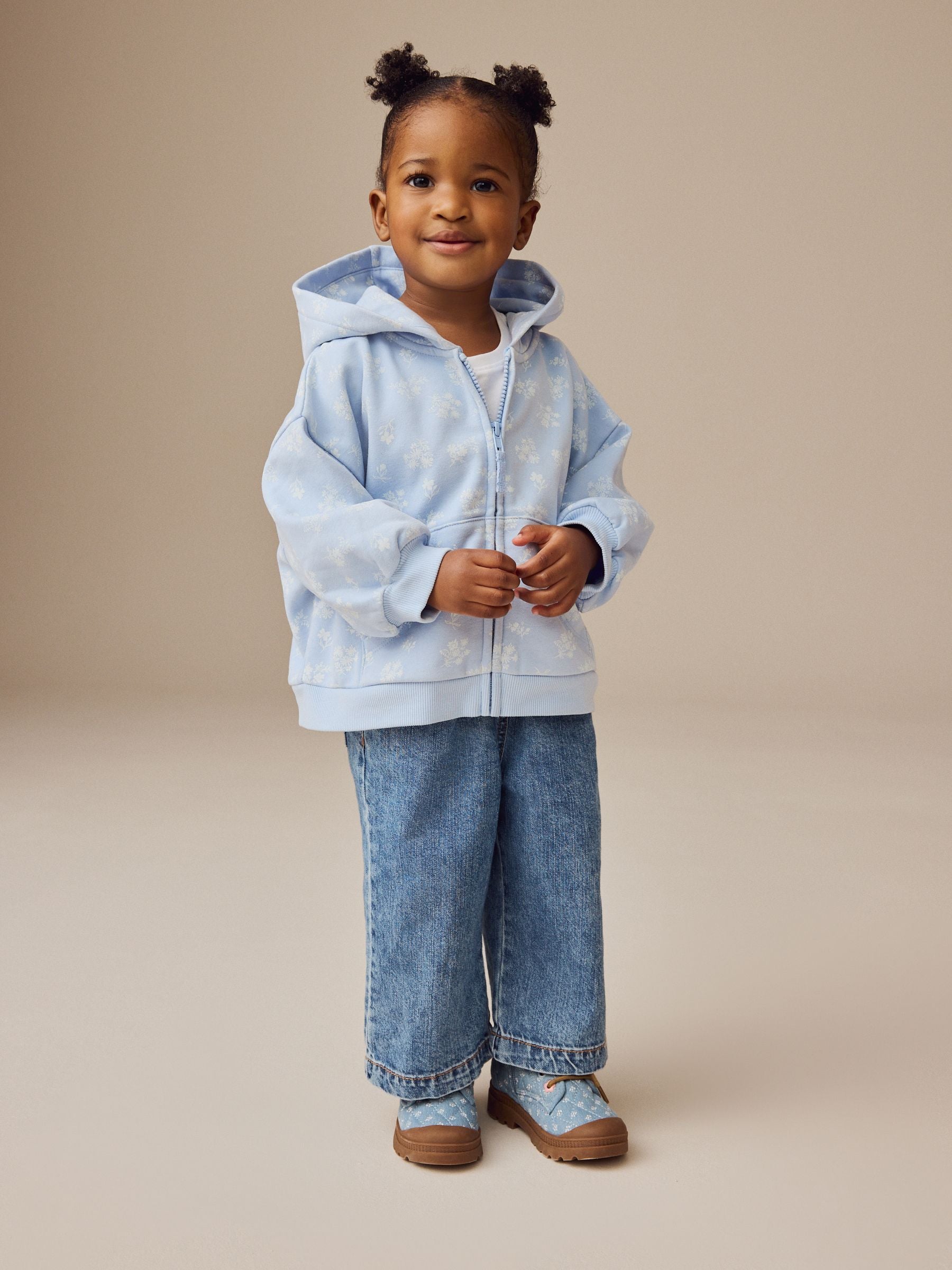 Blue Ditsy Print Hoodie (3mths-7yrs)