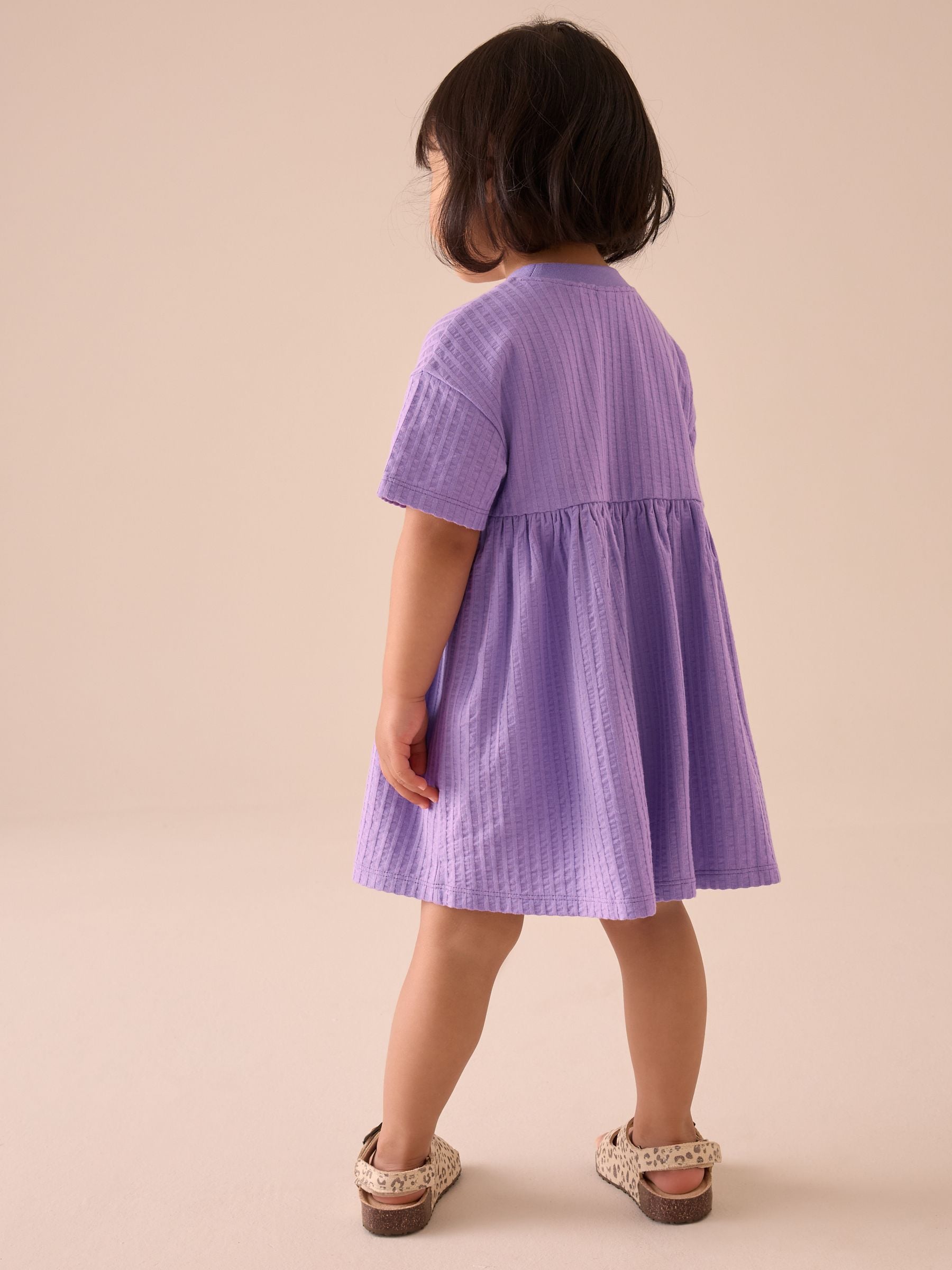 Purple Dog Short Sleeve Summer Dress (3mths-7yrs)