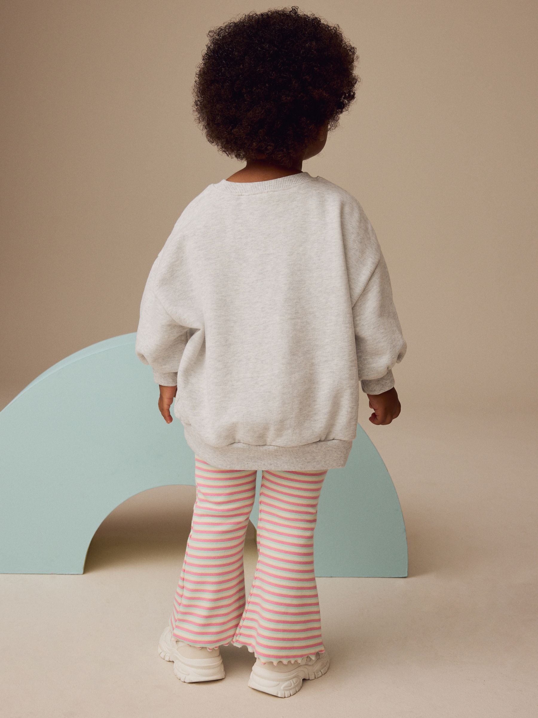 Grey Sweatshirt and Flare Leggings Set (3mths-7yrs)