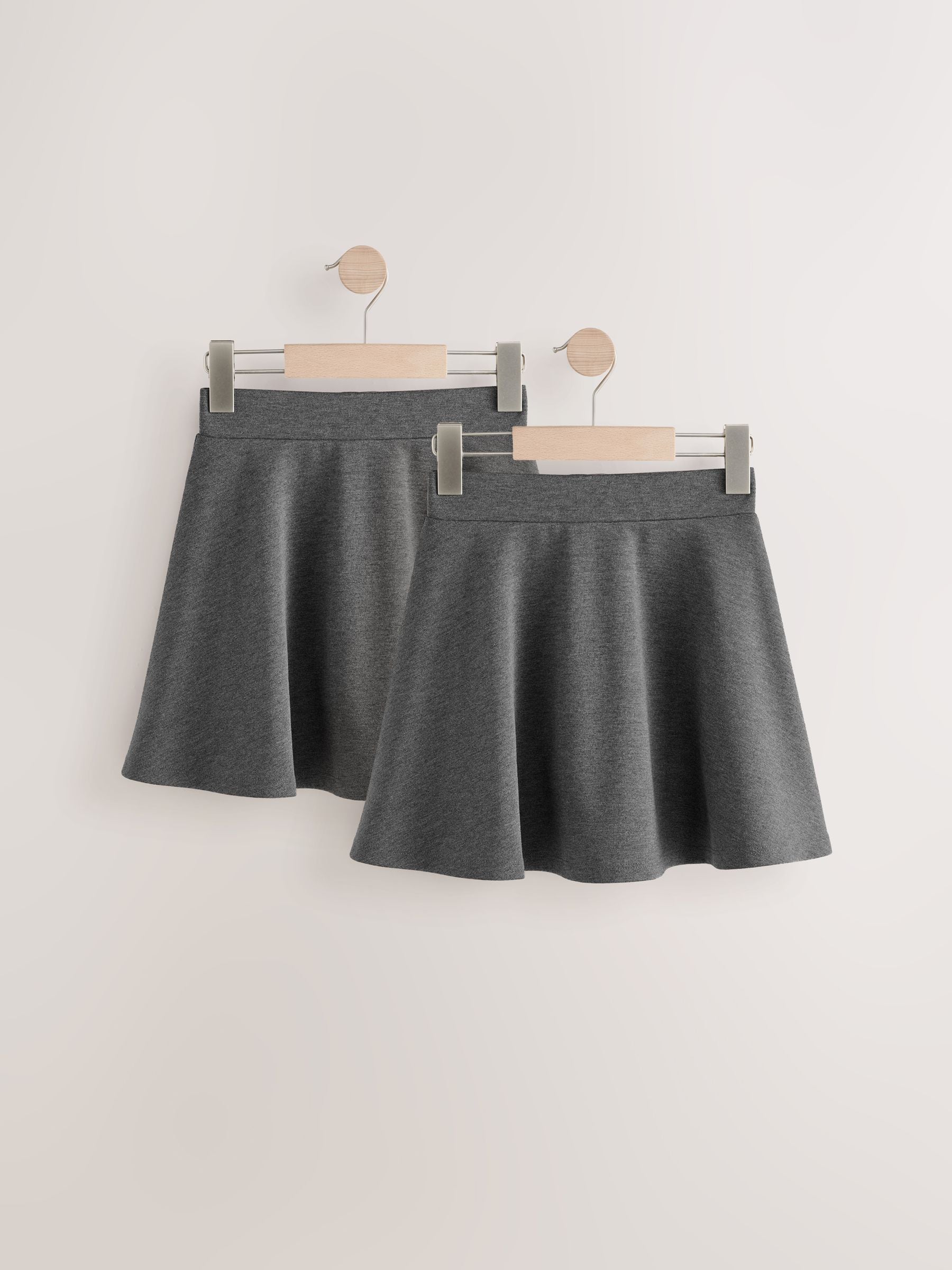 Grey 2 Pack Pull On Skort with Jersey Stretch (3-17yrs)