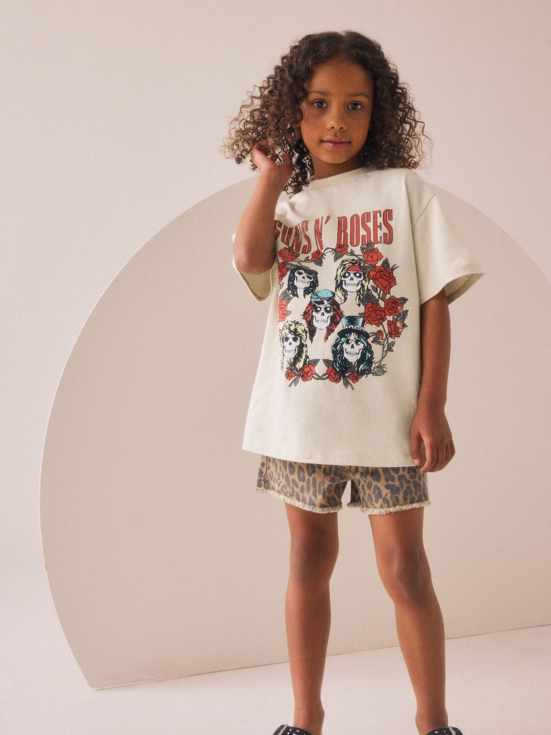 Cream Guns and Roses License Band T-Shirt (3-16yrs)