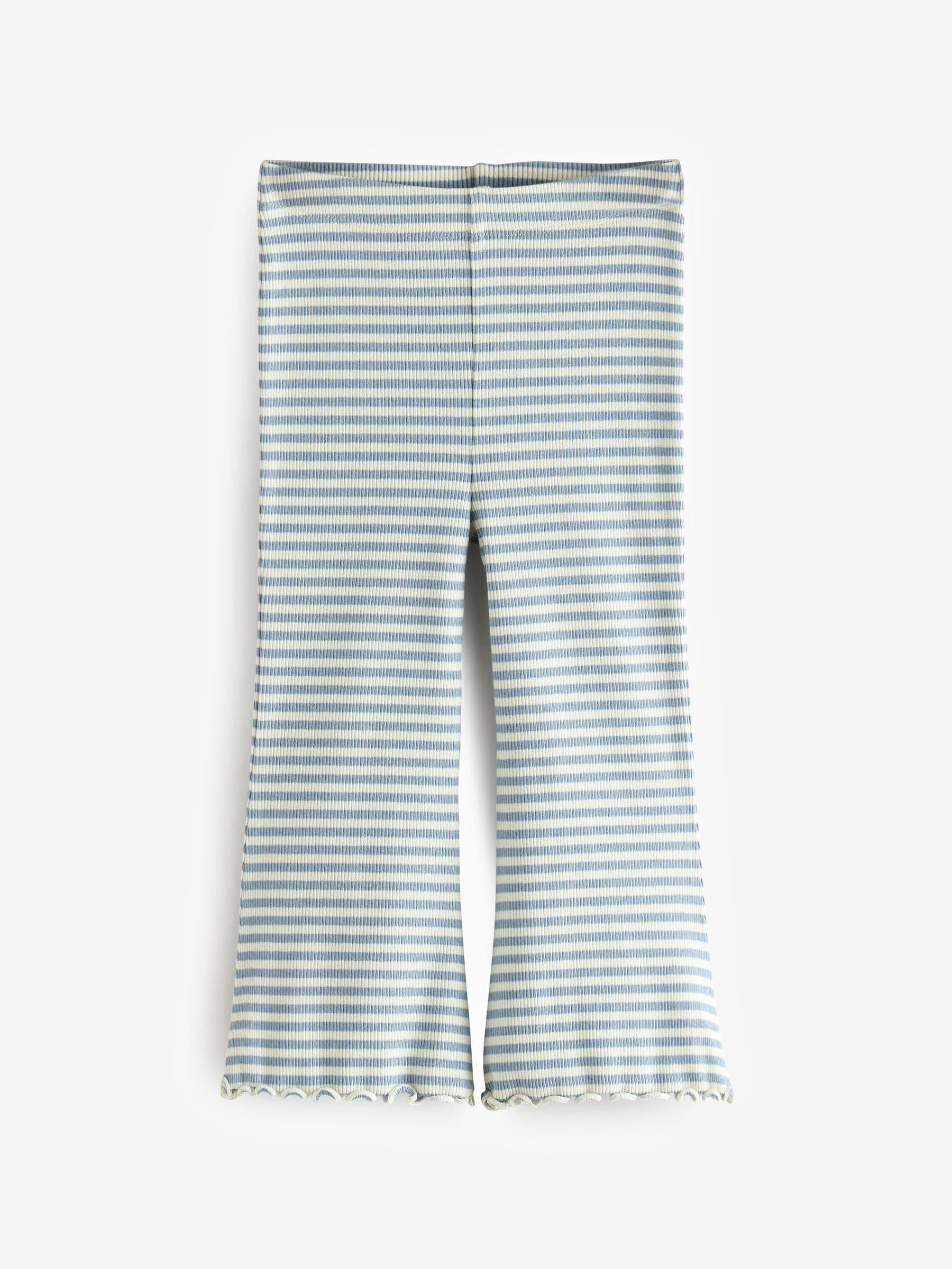 Blue Rib Flare Leggings 4 Pack (3mths-7yrs)