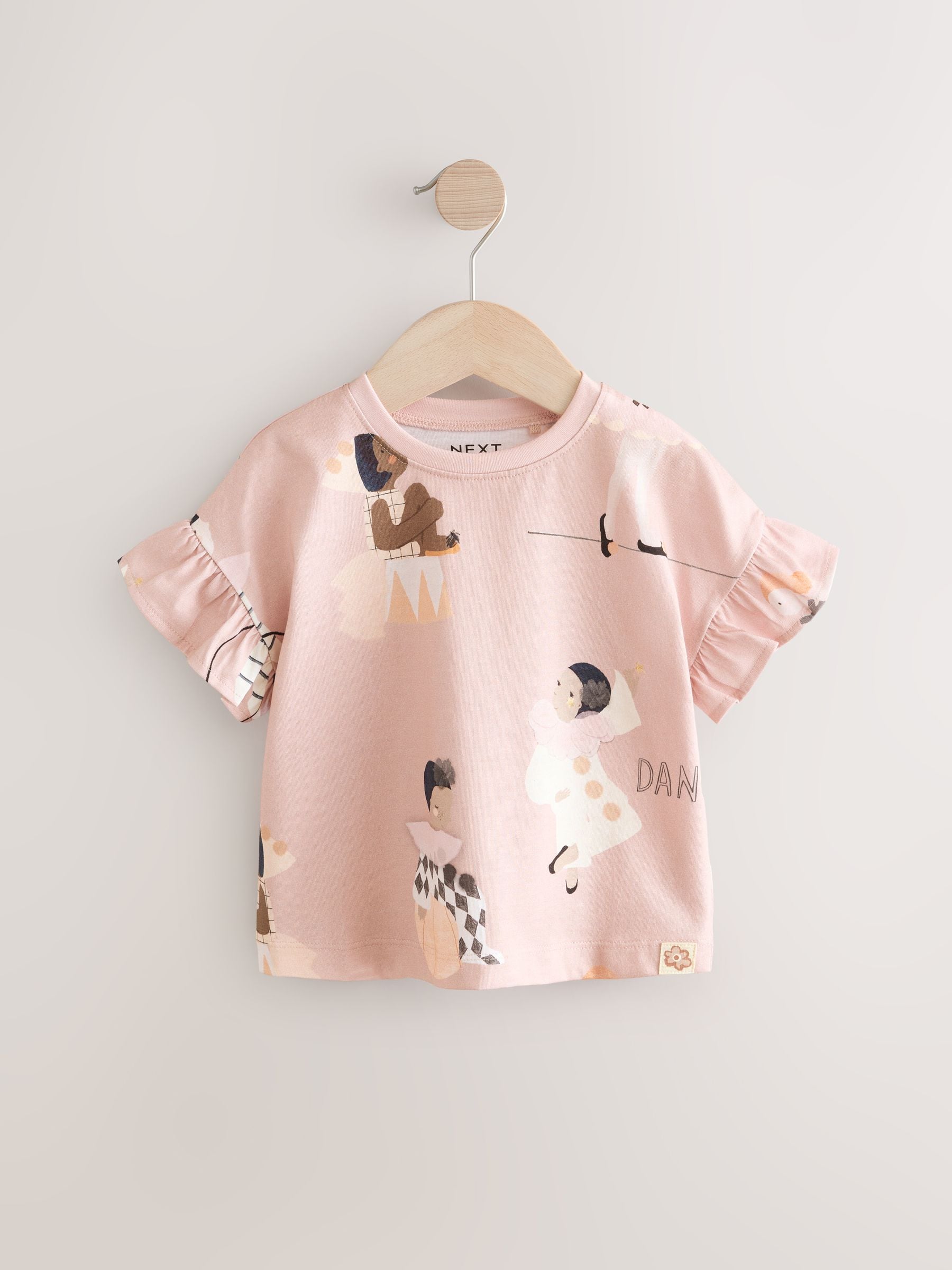 Pink Short Sleeve 100% Cotton T-Shirts 3 Pack (3mths-7yrs)