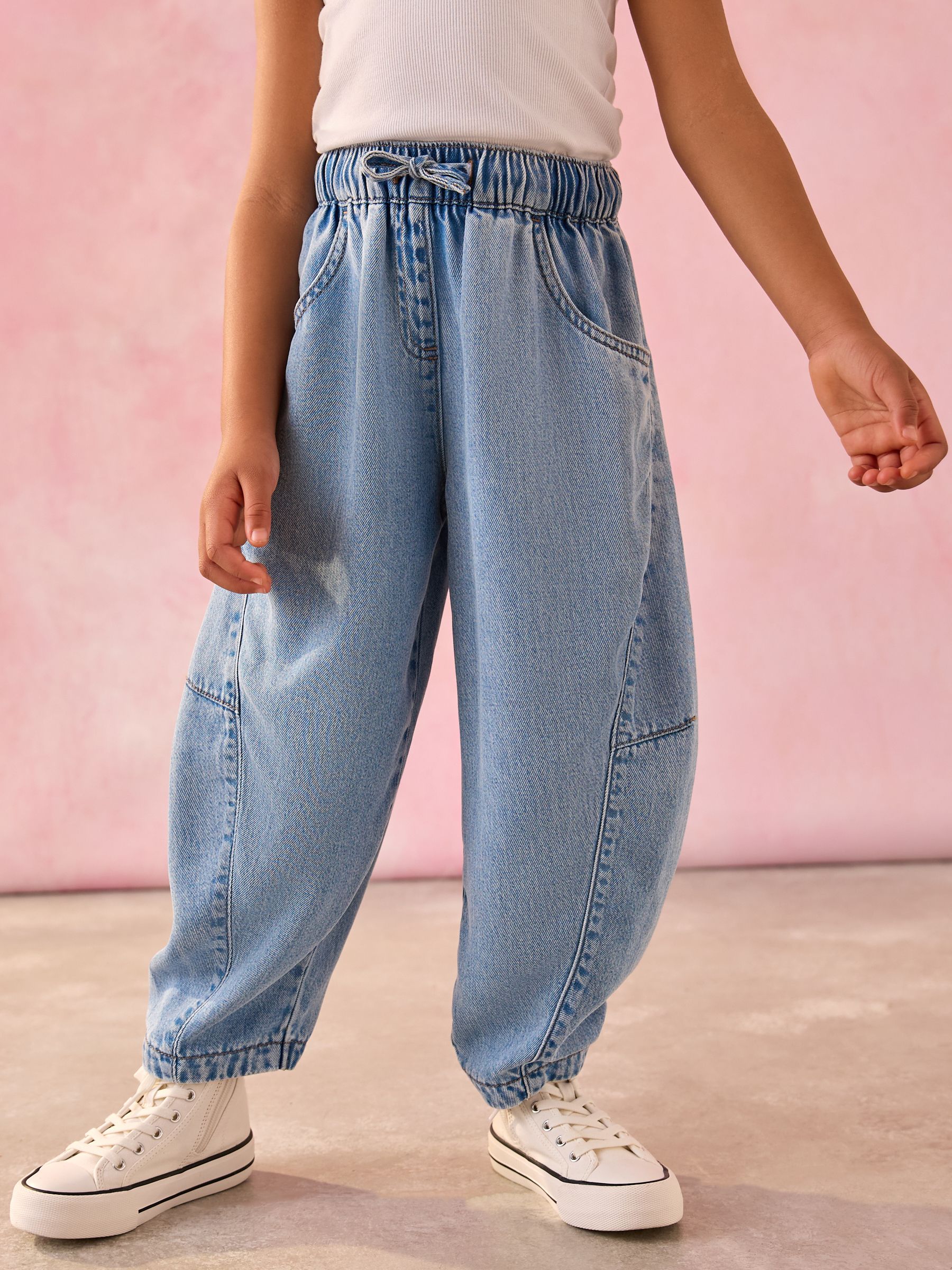 Denim Barrel Pull-on Trousers (3-16yrs)