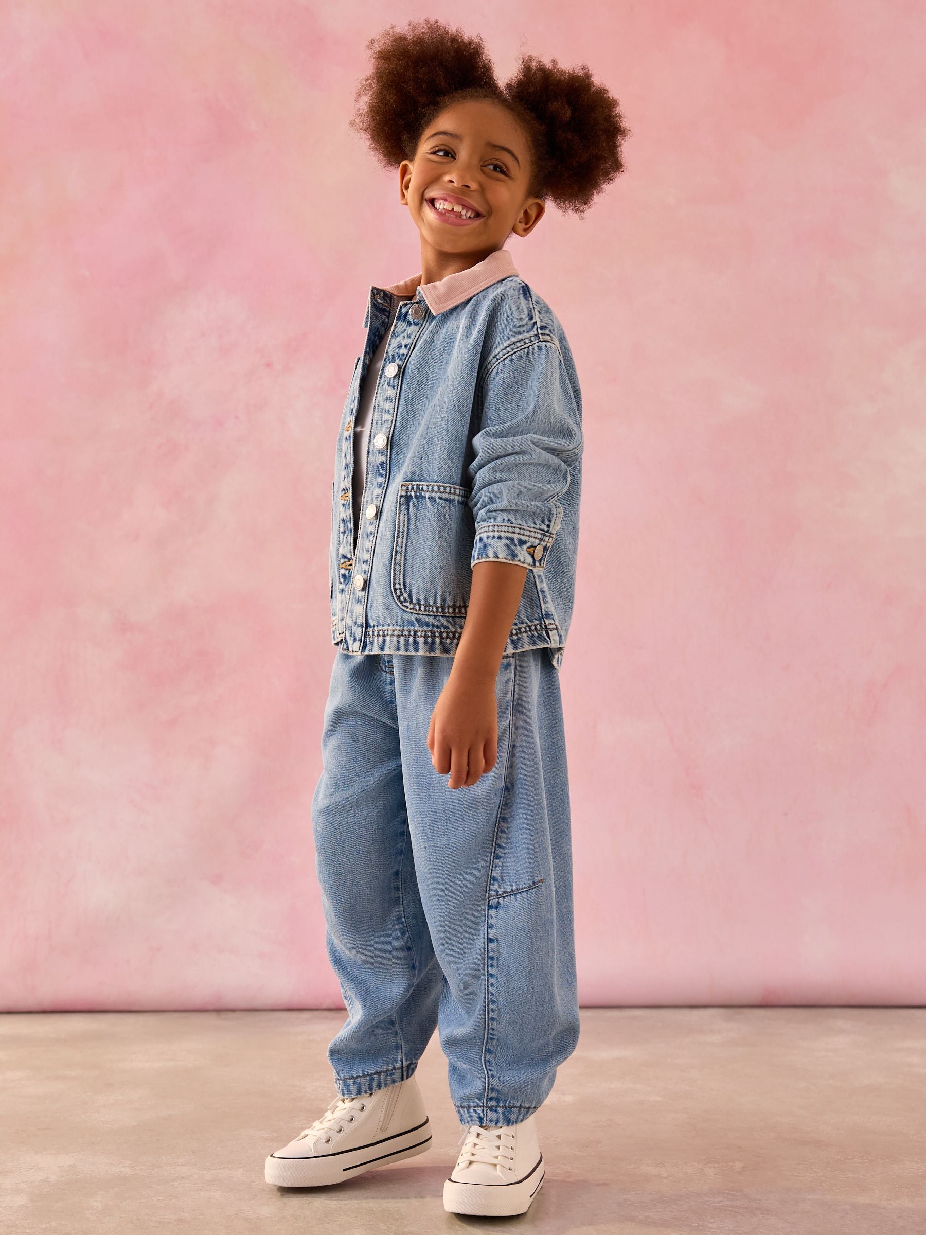 Denim Barrel Pull-on Trousers (3-16yrs)