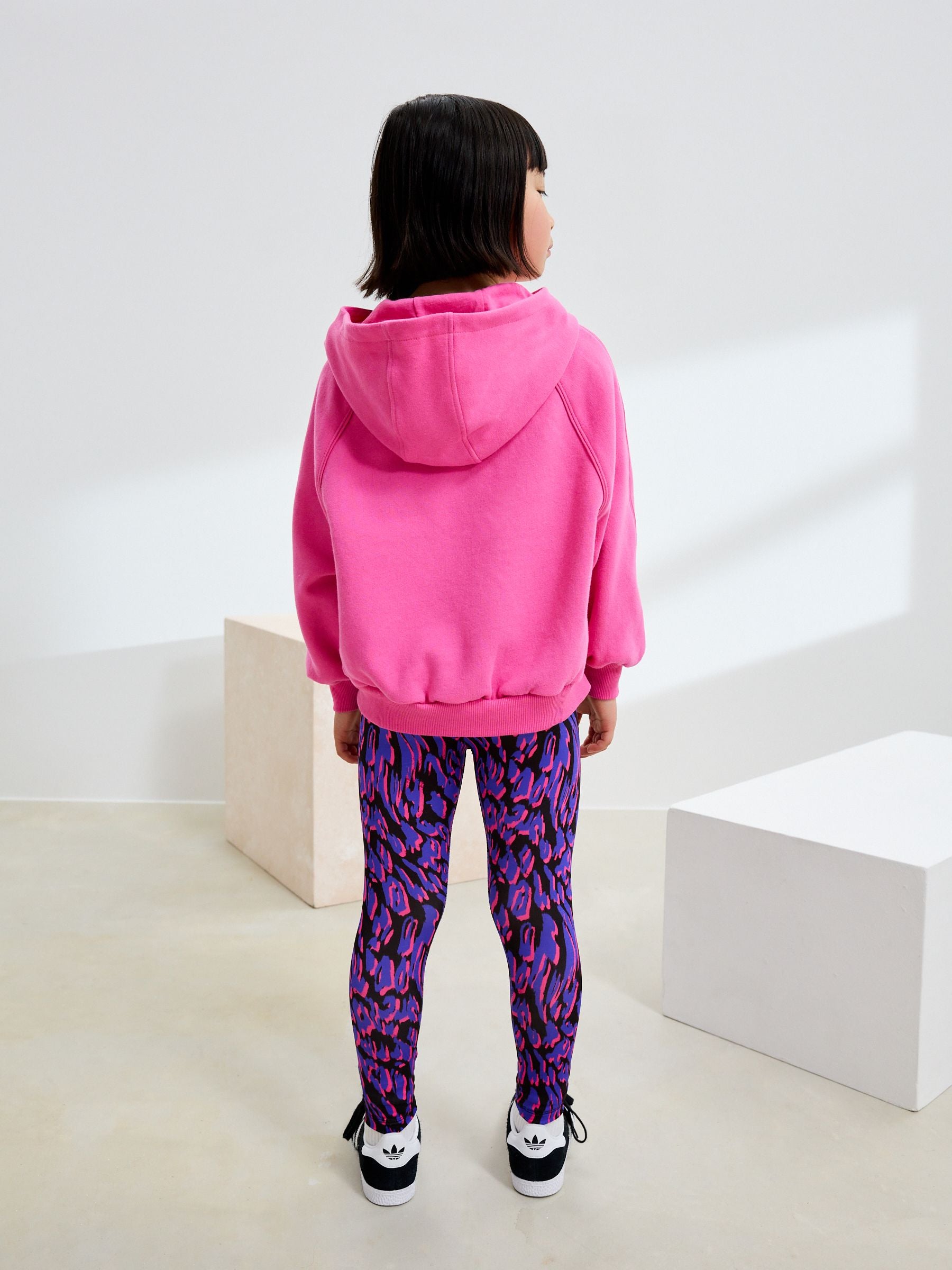 Pink and Blue Animal Hoodie and Sport Leggings Set (3-16yrs)
