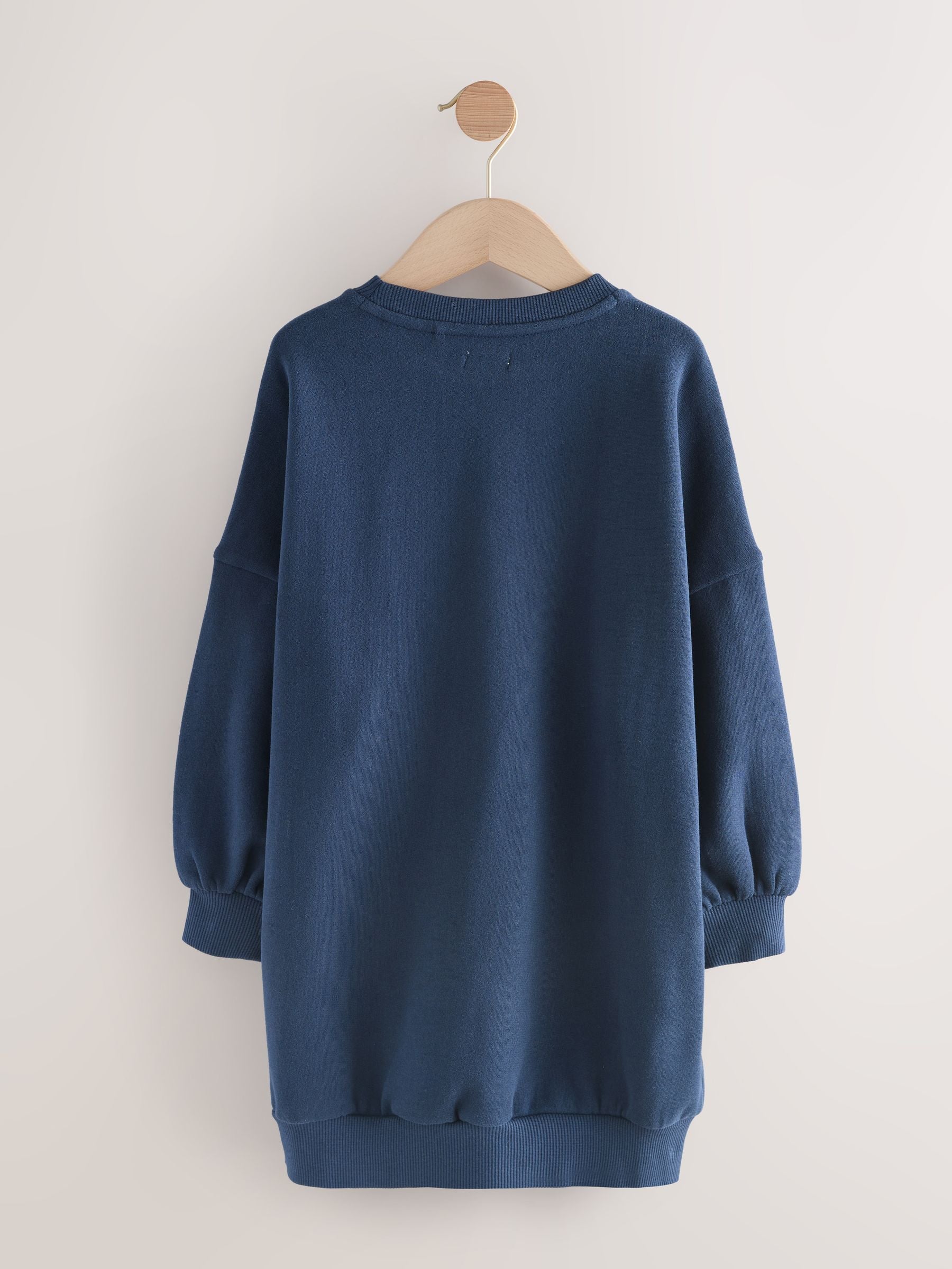 Navy Sequin Star Jumper Dress (3-16yrs)