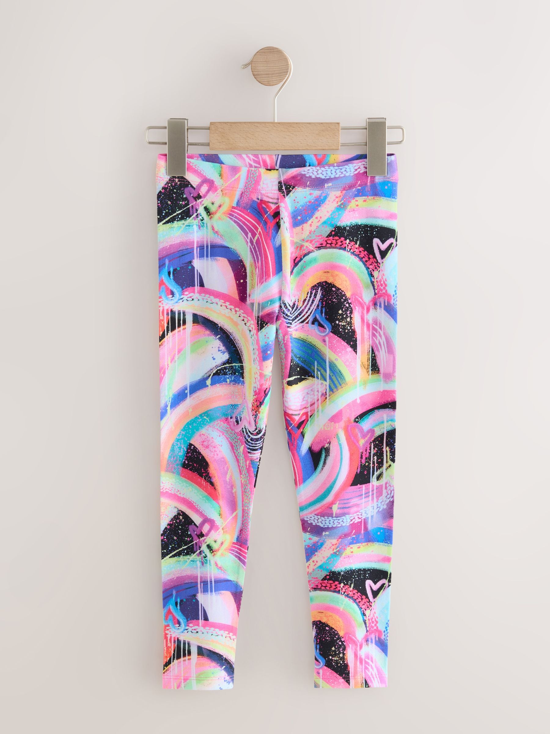 Bright Rainbow Printed Leggings (3-16yrs)