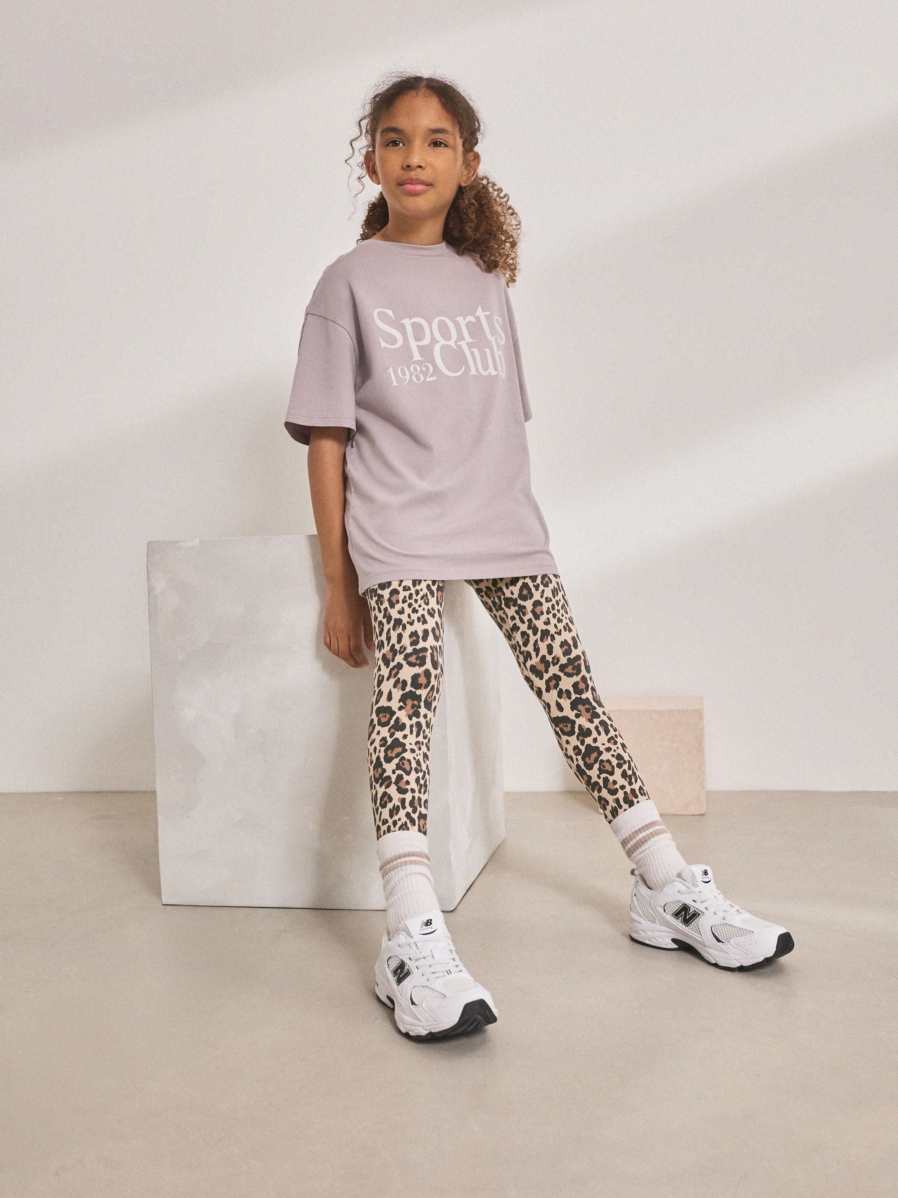 Natural Animal Print Leggings (3-16yrs)