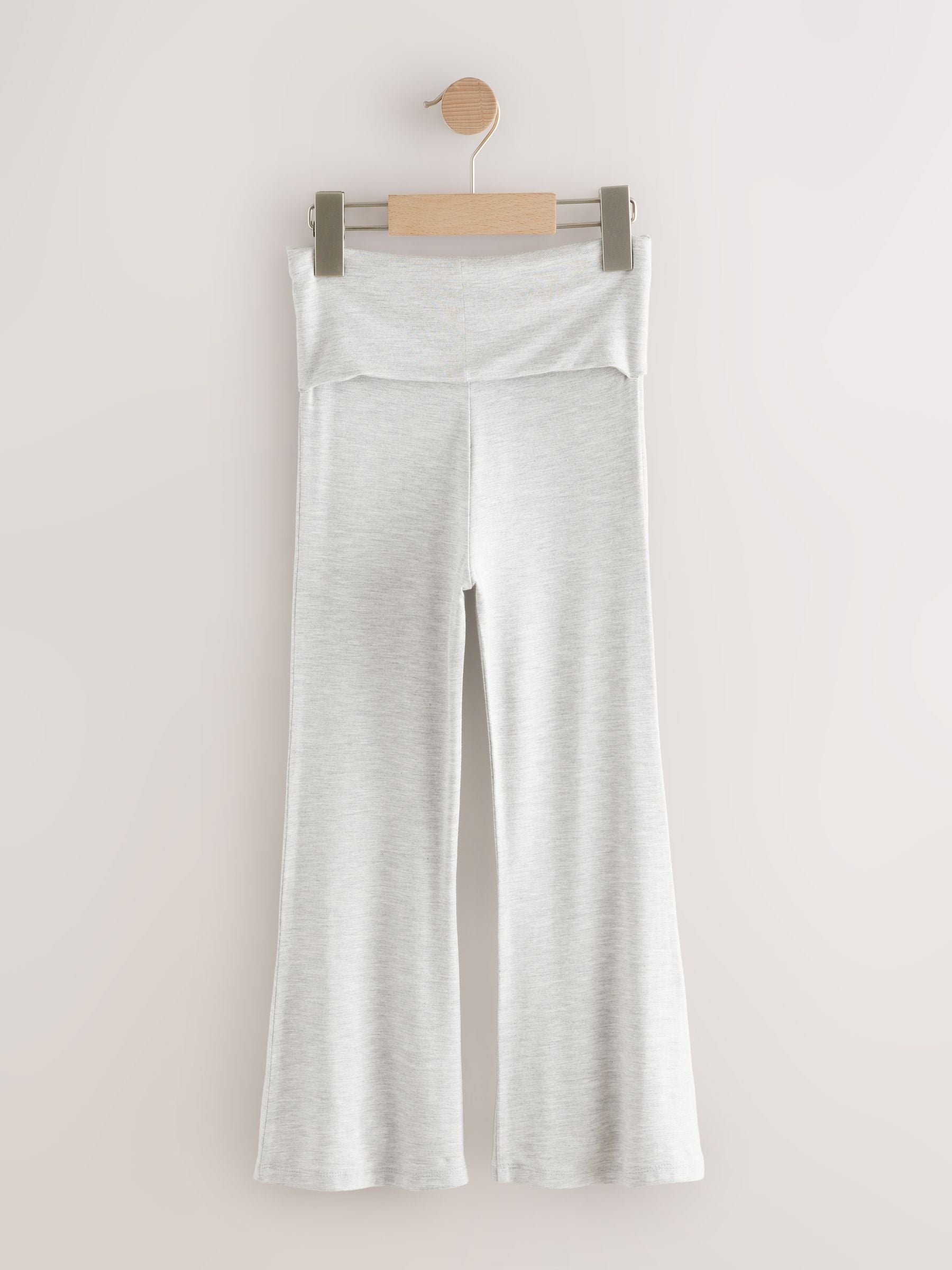 Grey Fold Over Flare Leggings (3-16yrs)