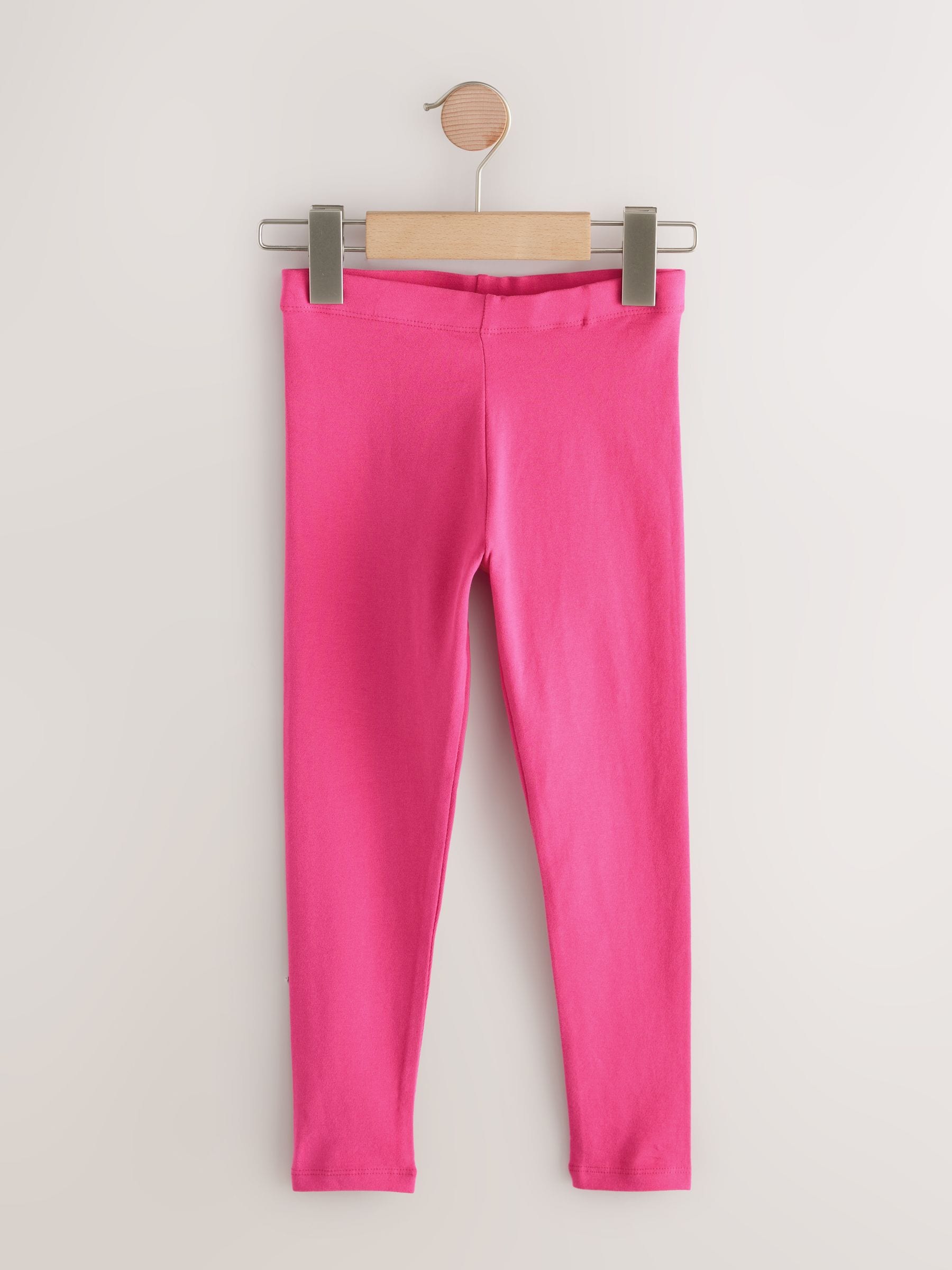 Pink/Charcoal Heart Leggings 5 Pack (3-16yrs)