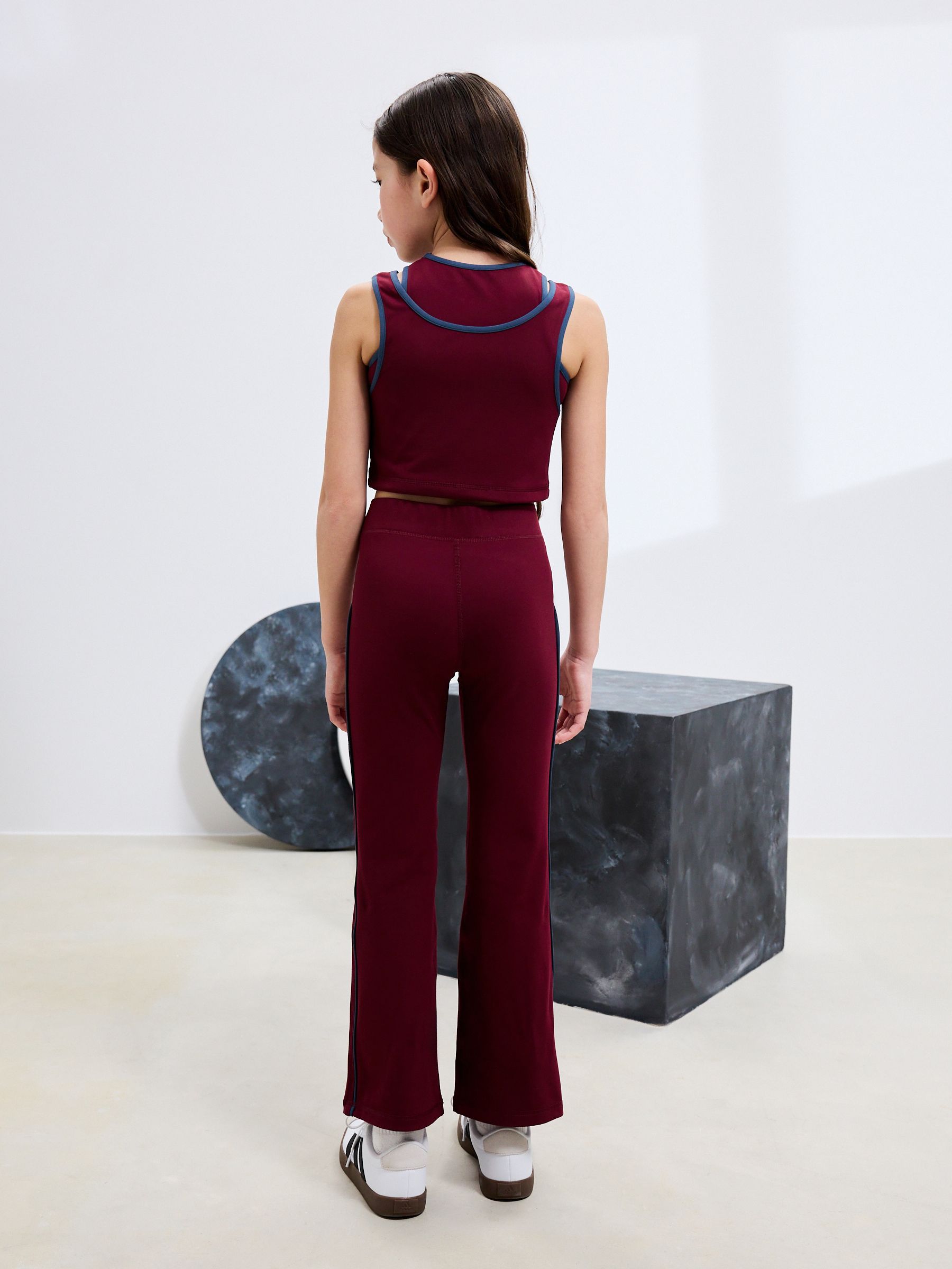 Berry Red Flared Sports Leggings (3-16yrs)