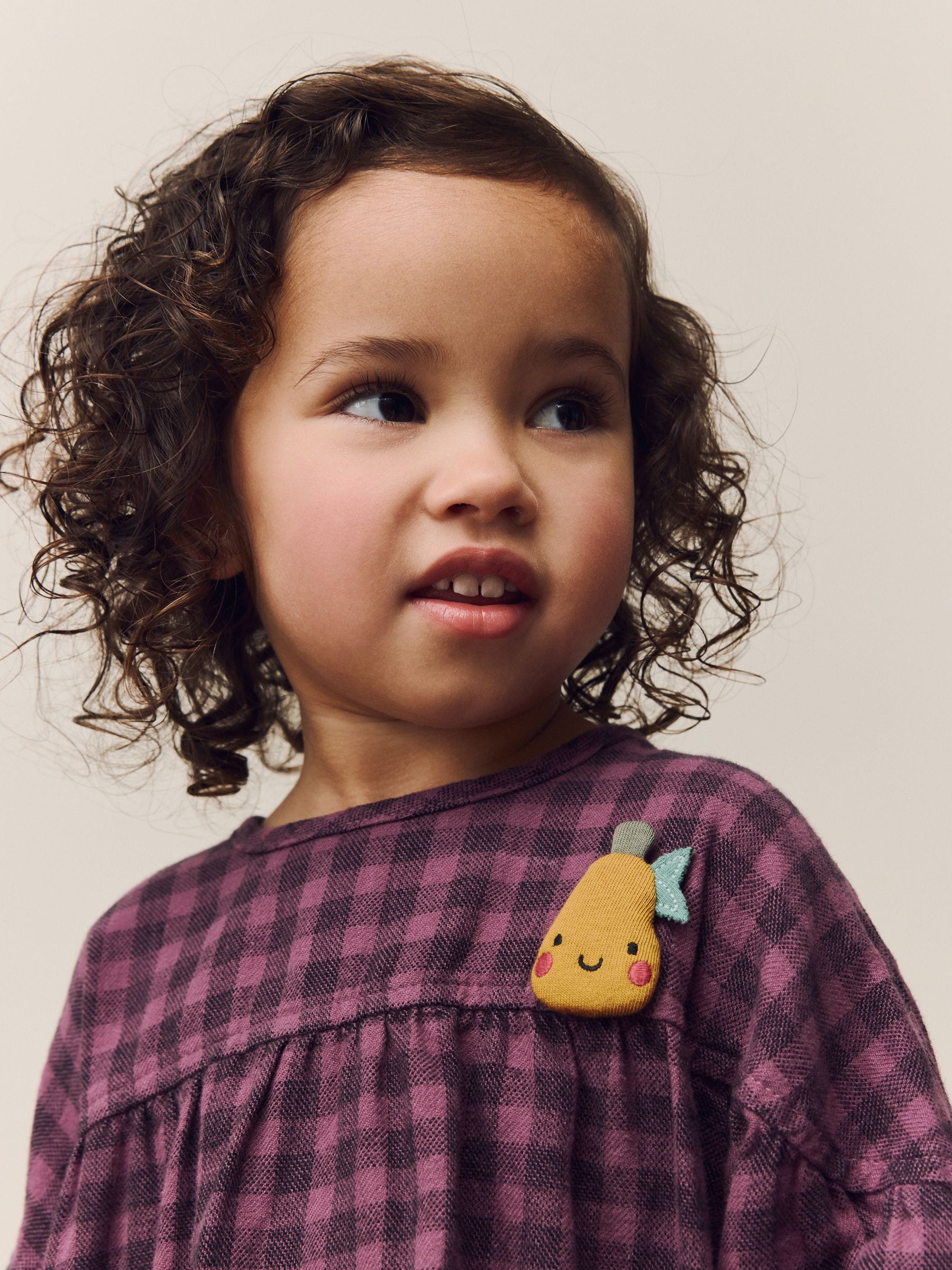 Purple Check Character Cotton Dress (3mths-8yrs)
