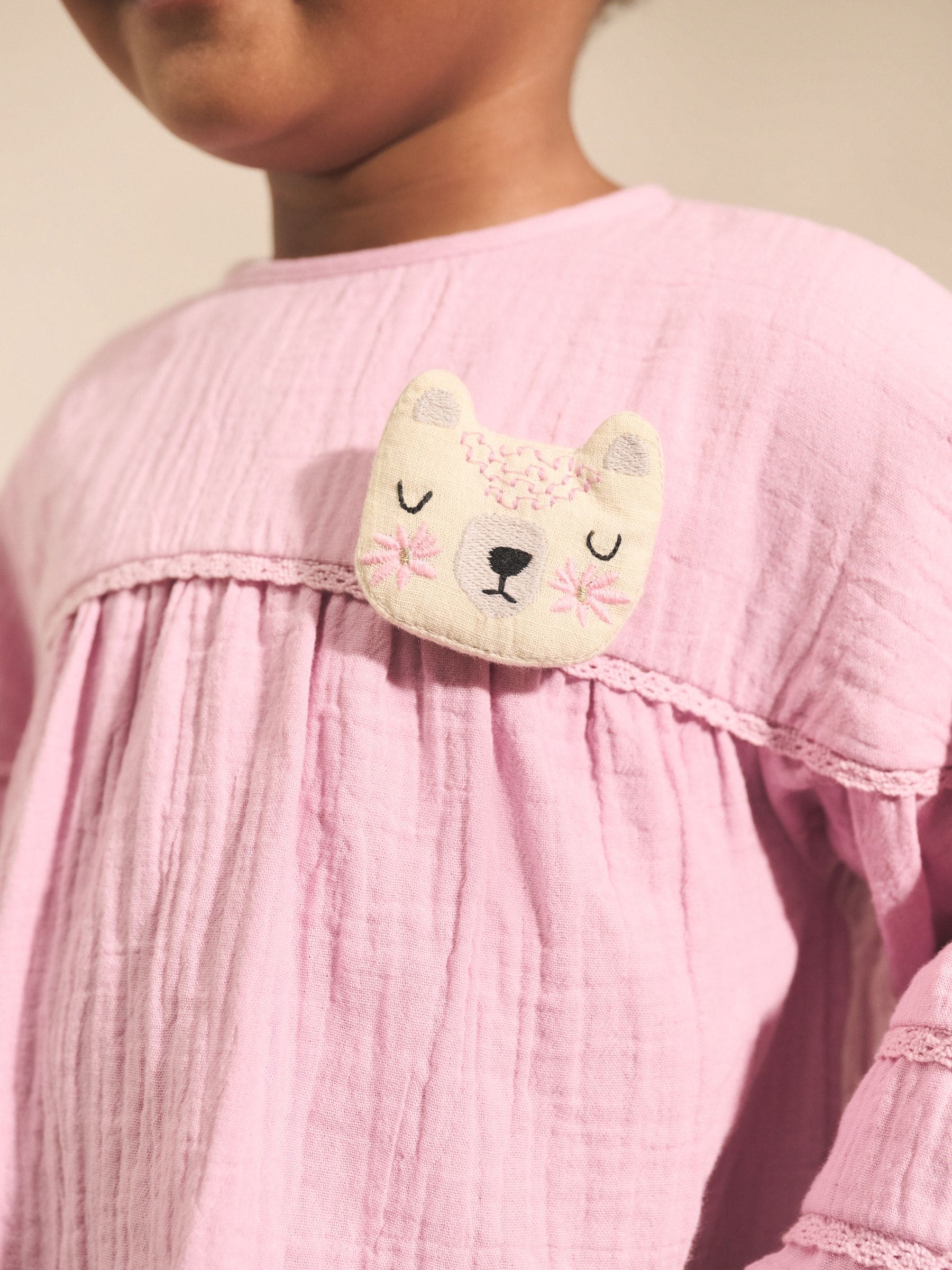 Pink Character Textured Dress (3mths-8yrs)