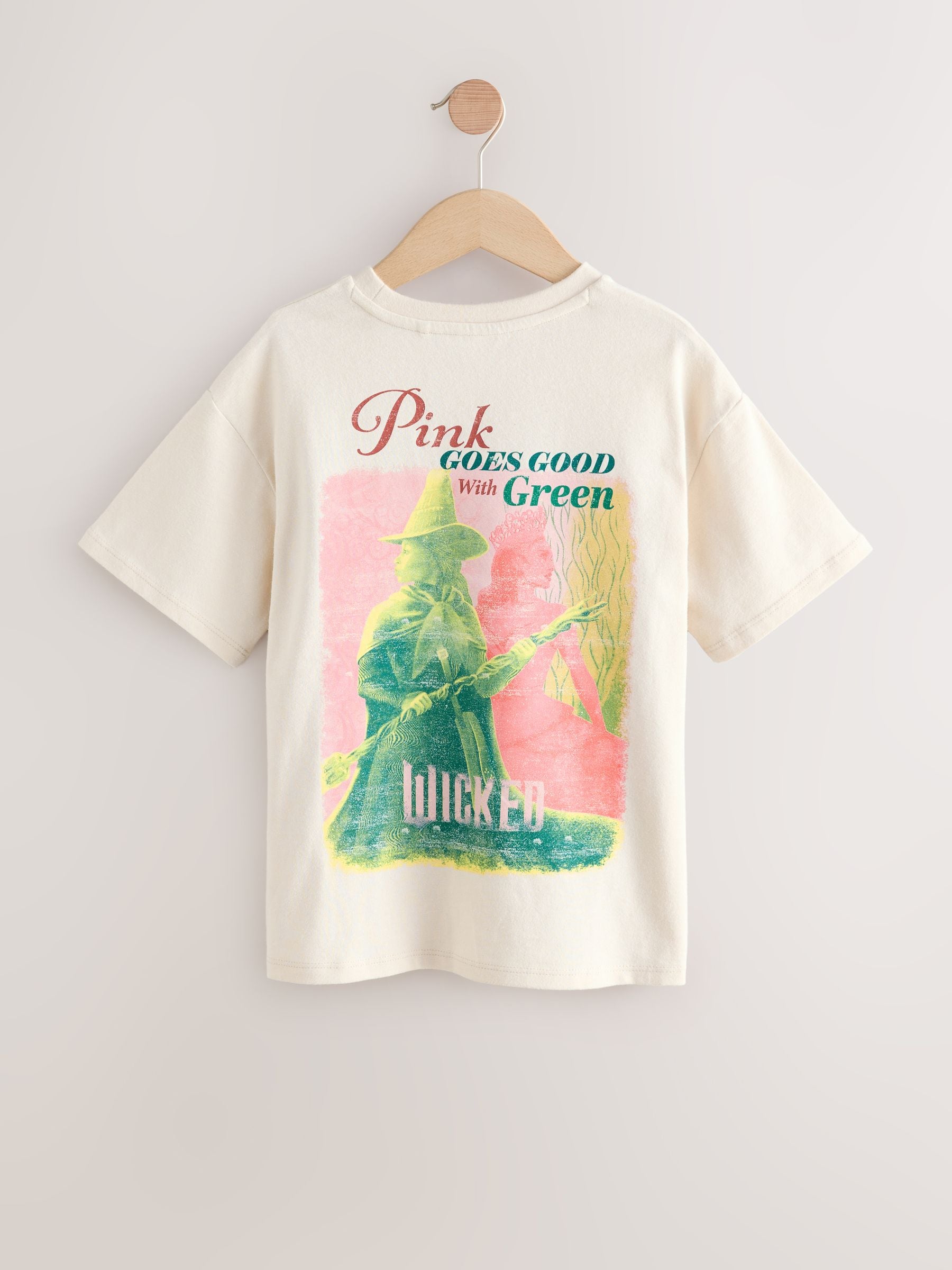 Cream/Pink/Green Wicked Oversized T-Shirt (3-16yrs)