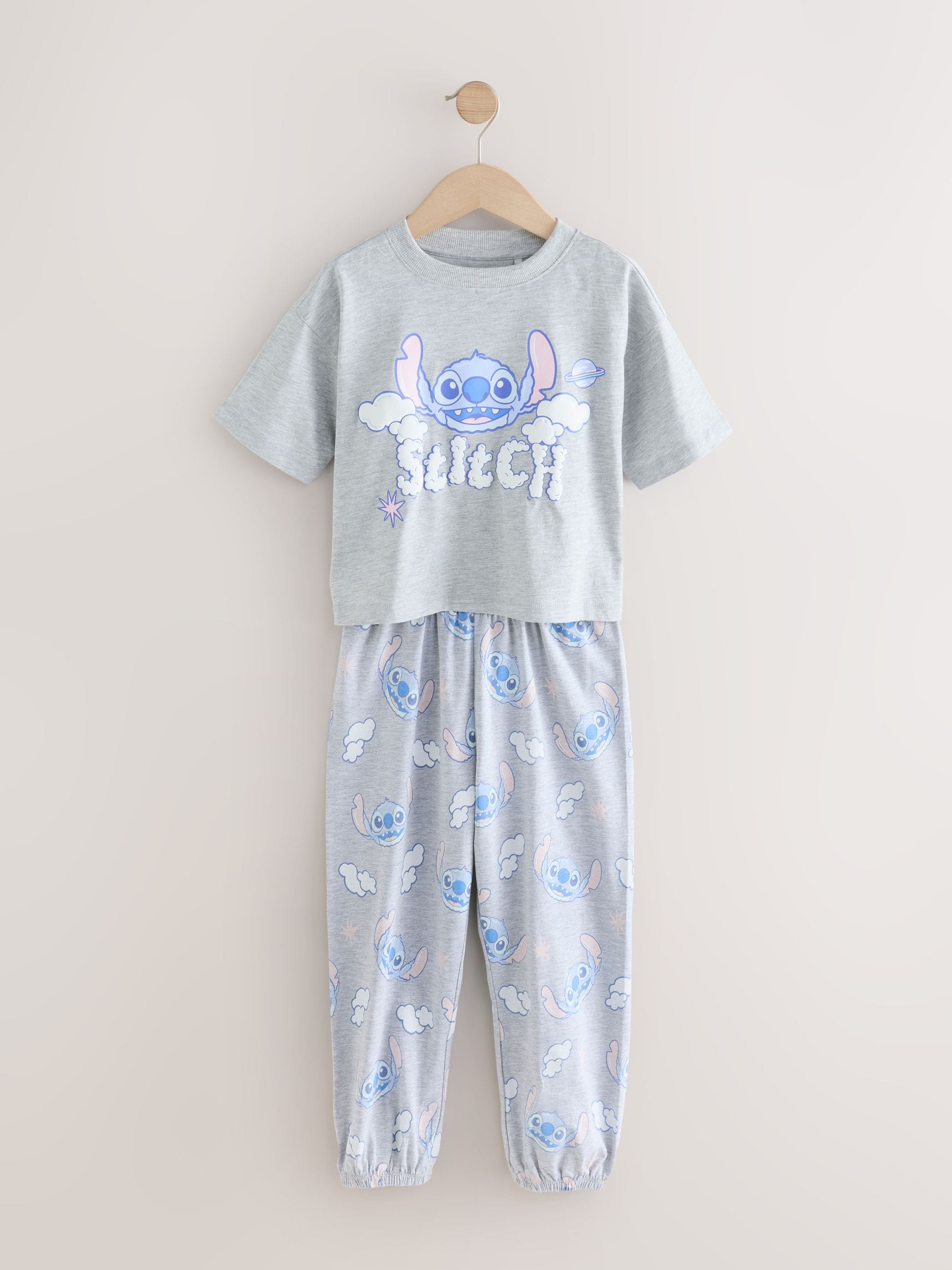 Grey Disney Lilo and Stitch Pyjamas 1 Pack (3-16yrs)