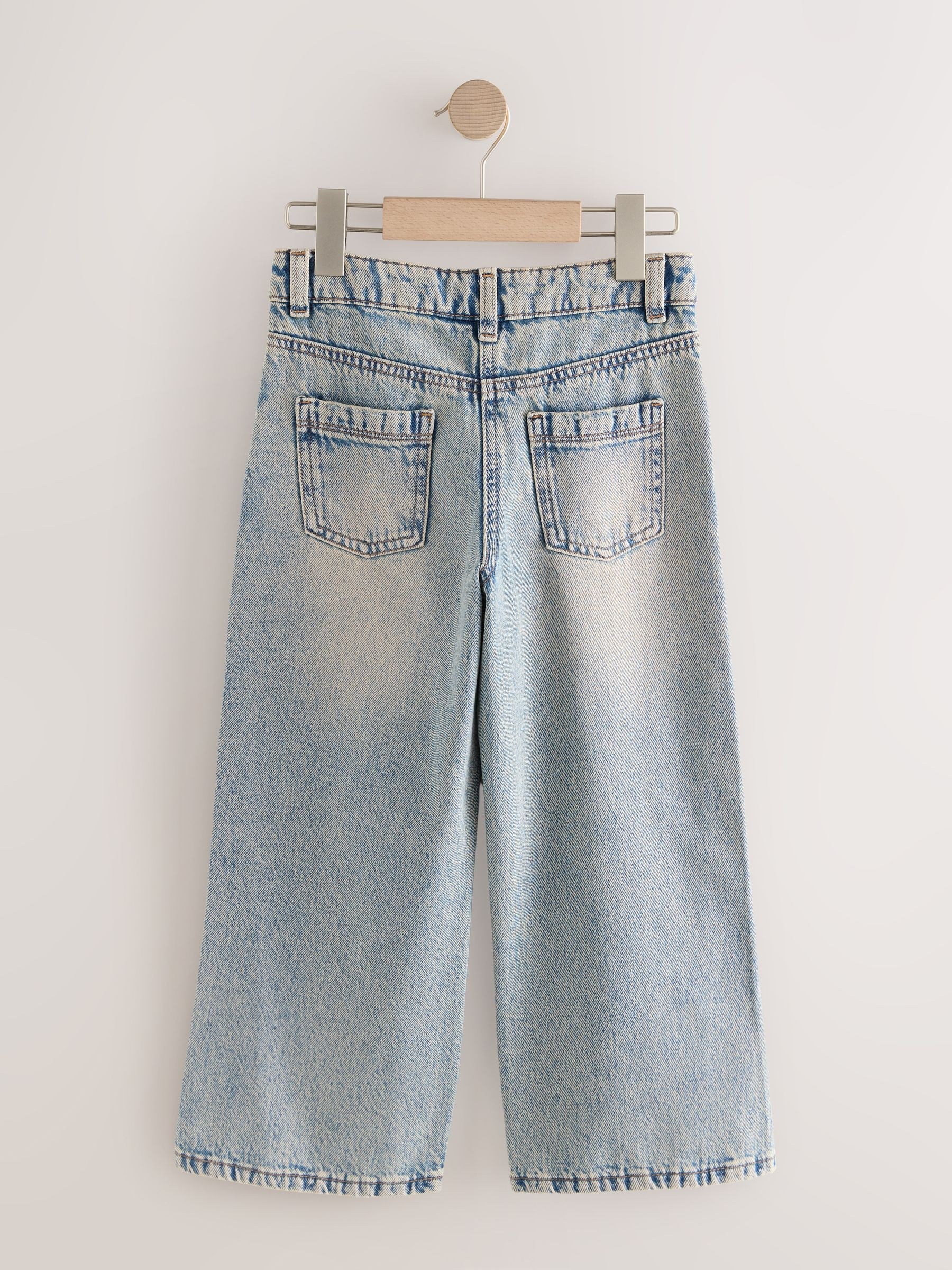 Denim Fray Seam Wide Leg Jeans (3-16yrs)