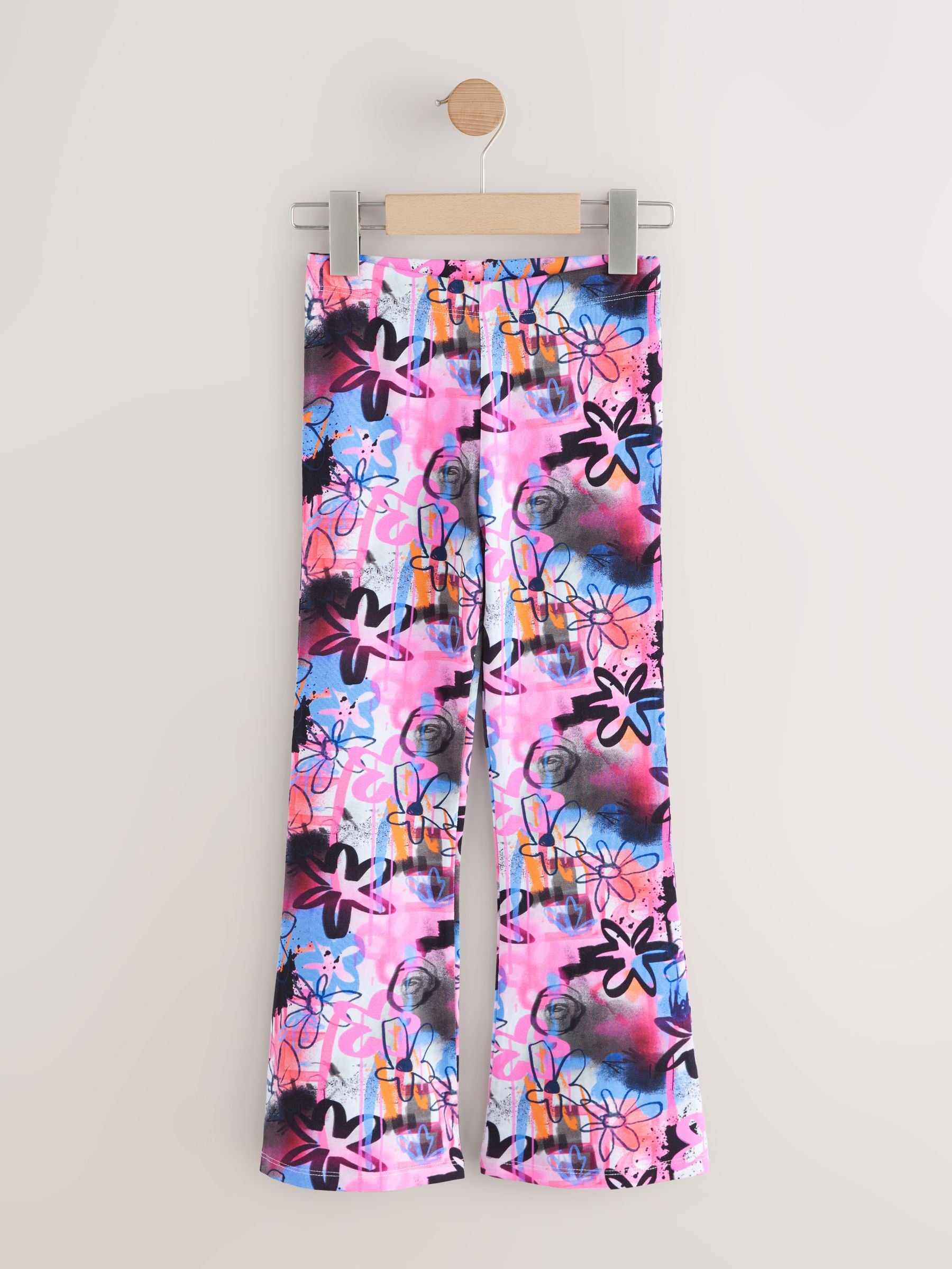 Multi Graffiti Flare Leggings (3-16yrs)