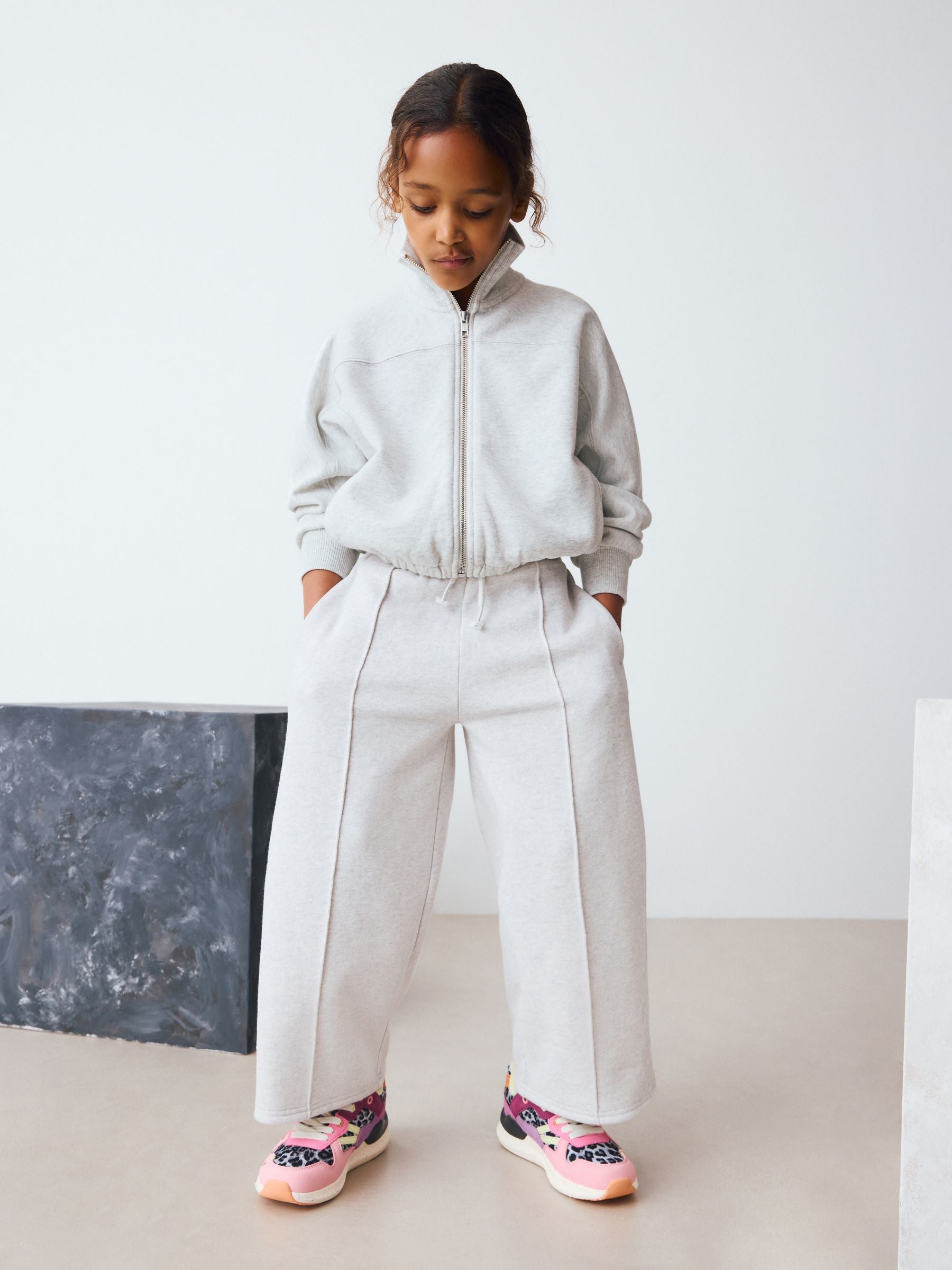 Grey Zip Through Sweat Jacket (3-16yrs)