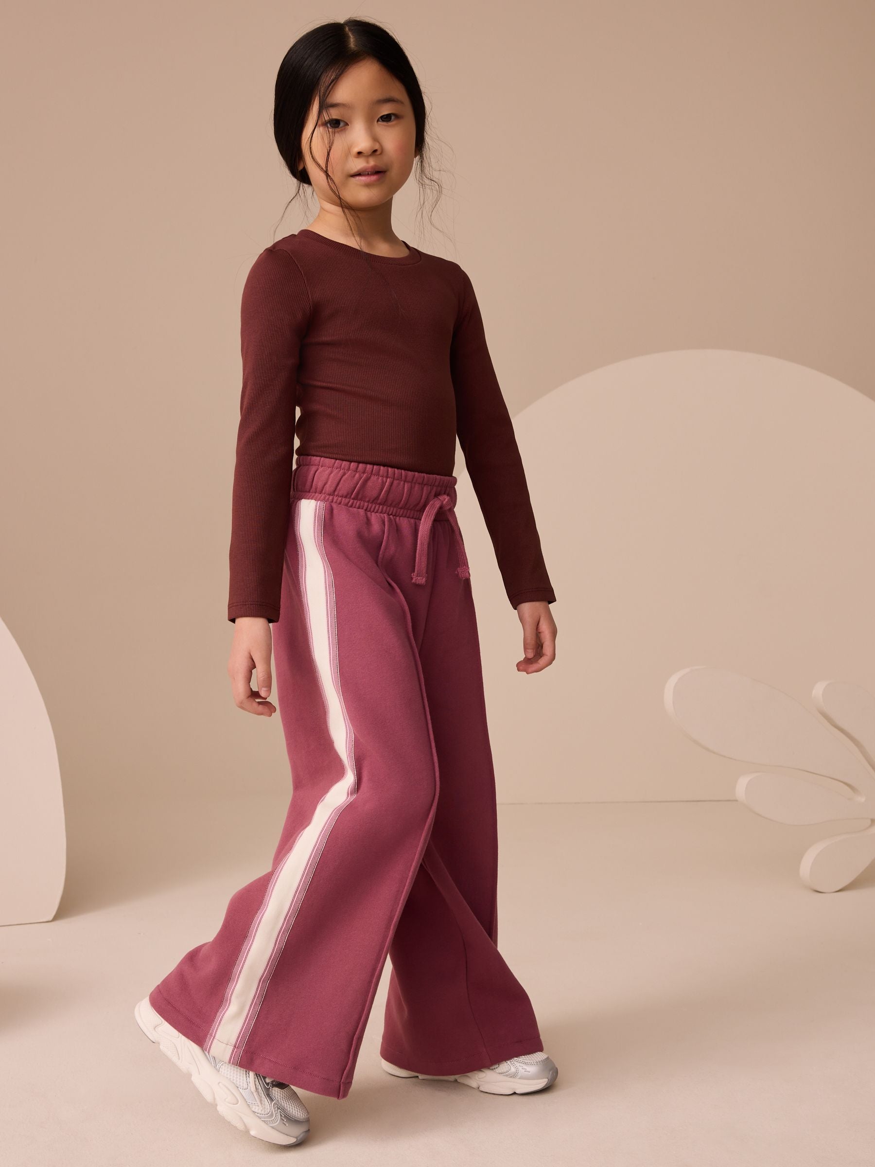 Chocolate Brown Long Sleeve Ribbed Top (3-16yrs)