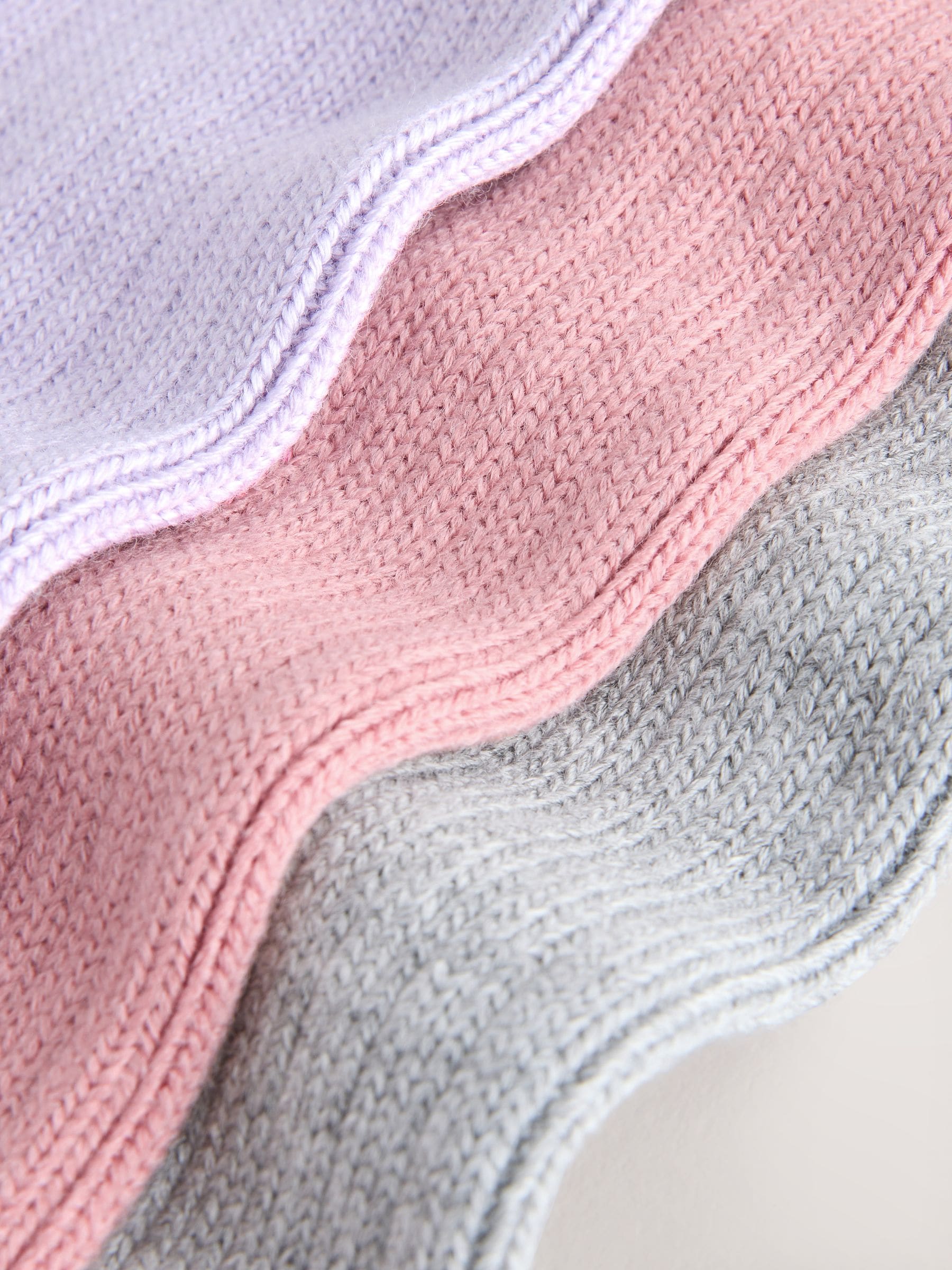 Pink/Grey Slouchy Ankle Socks 3 Pack