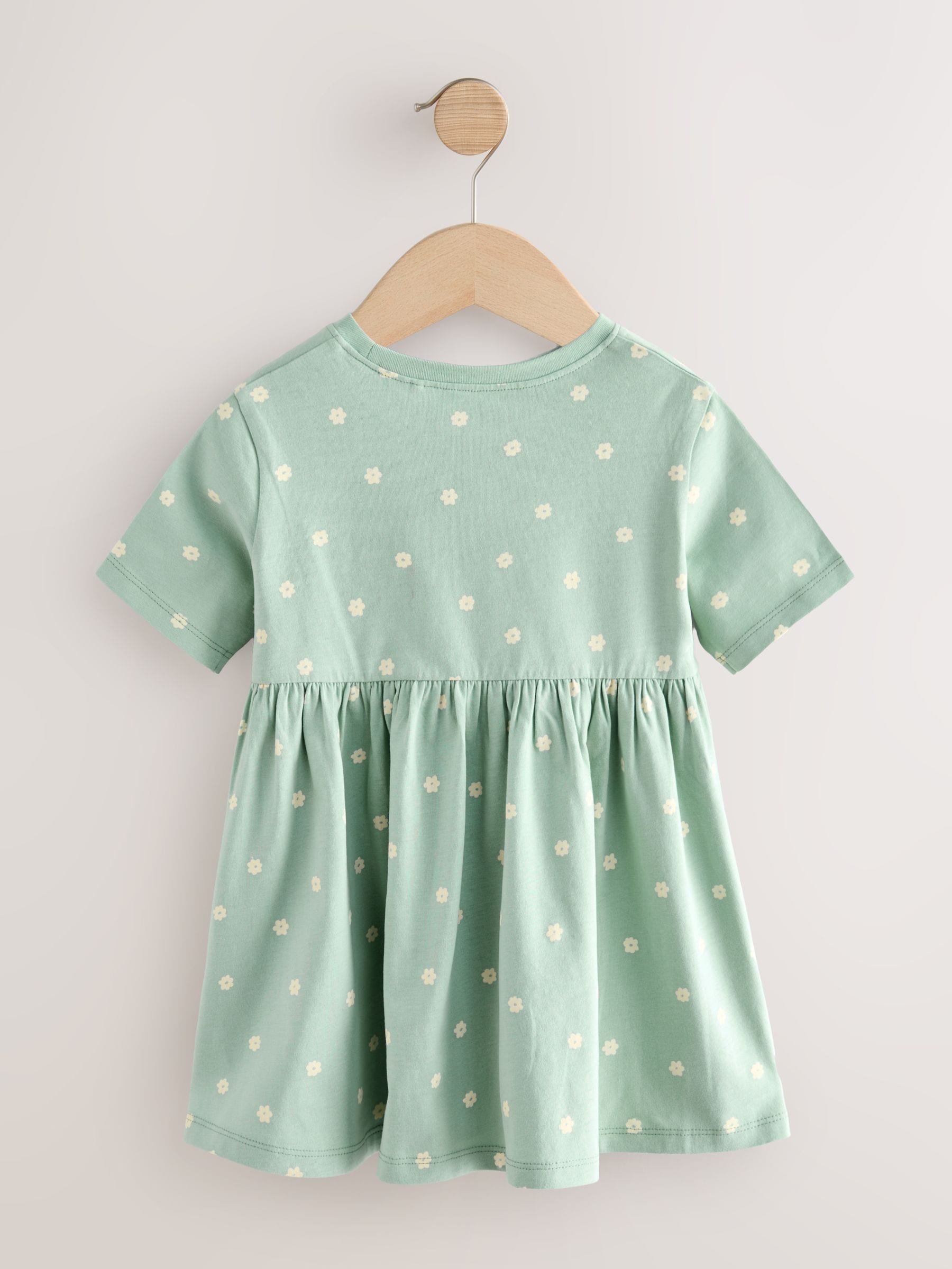 Bunny Blue Short Sleeve Jersey Summer Dress (3mths-7yrs)