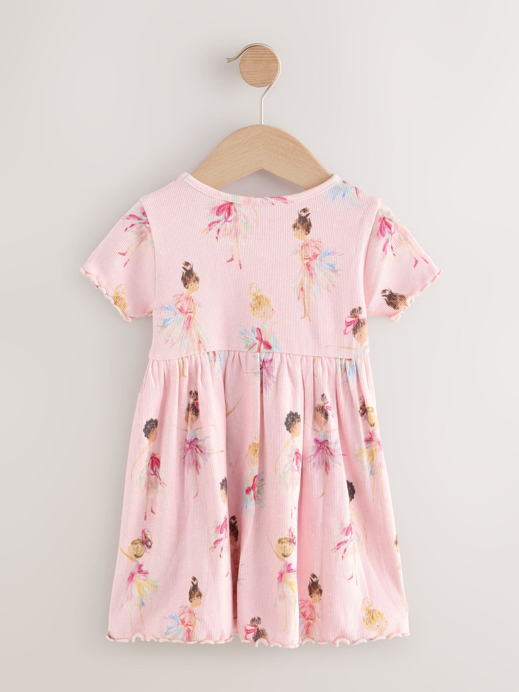 Pink Short Sleeve Jersey Summer Dress (3mths-7yrs)