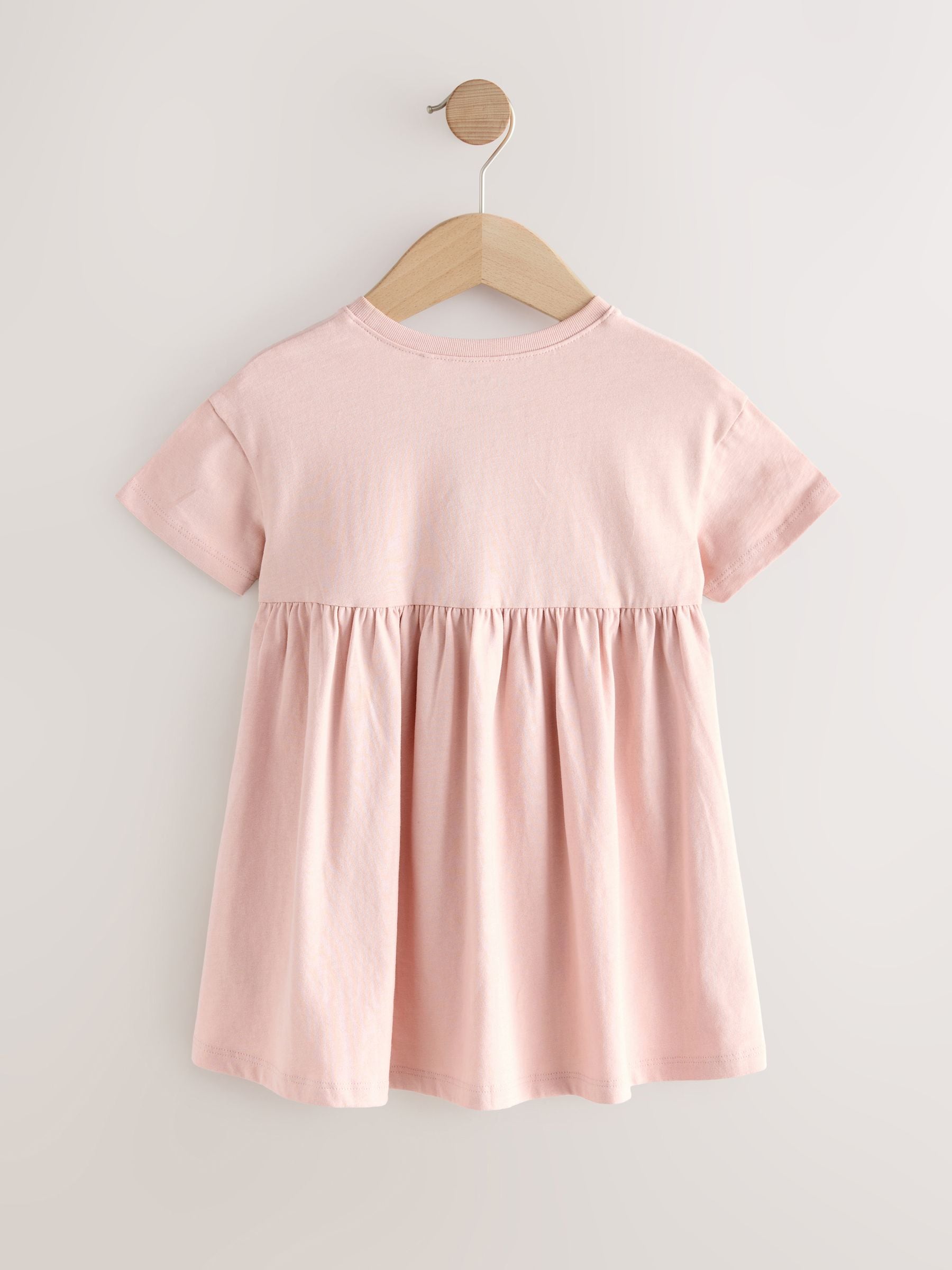 Fairy Pink Short Sleeve Jersey Summer Dress (3mths-7yrs)