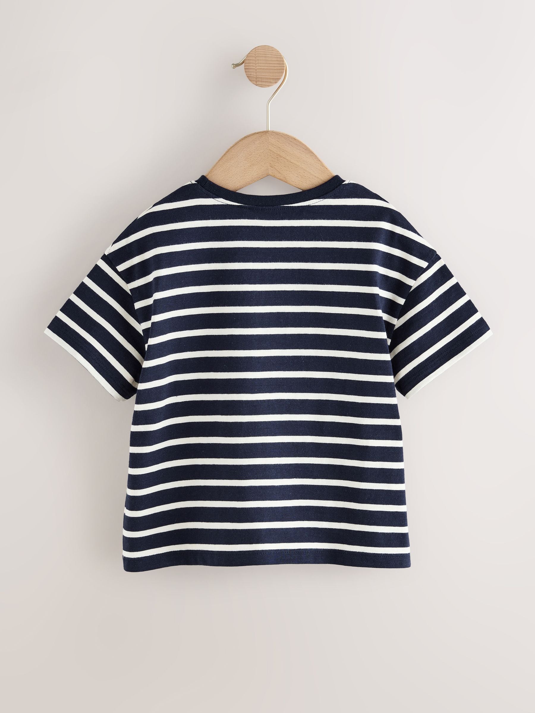 Navy Stripe Rainbow Short Sleeve T-Shirt (3mths-7yrs)