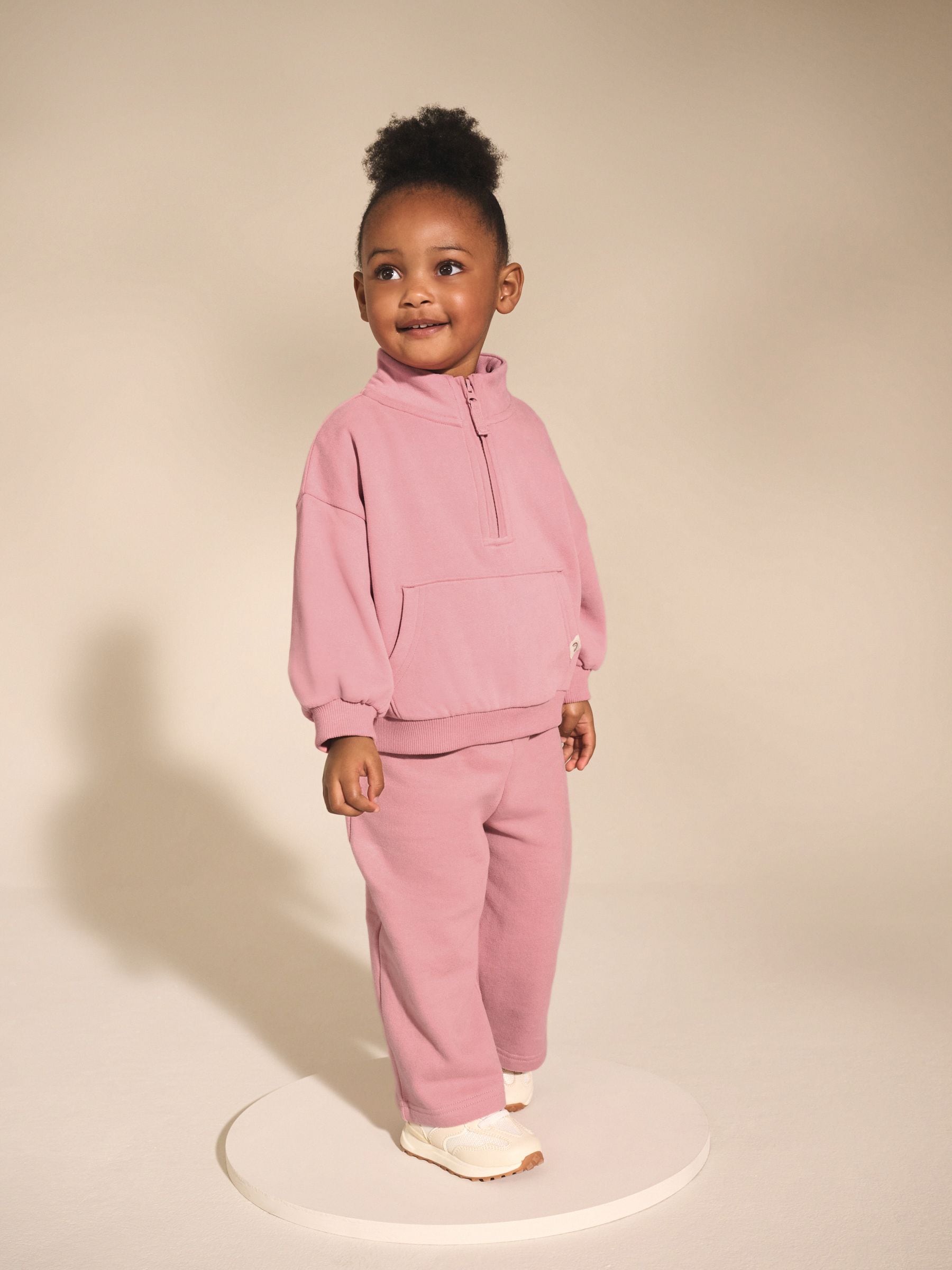Rose Pink Half Zip Sweatshirt (3mths-7yrs)