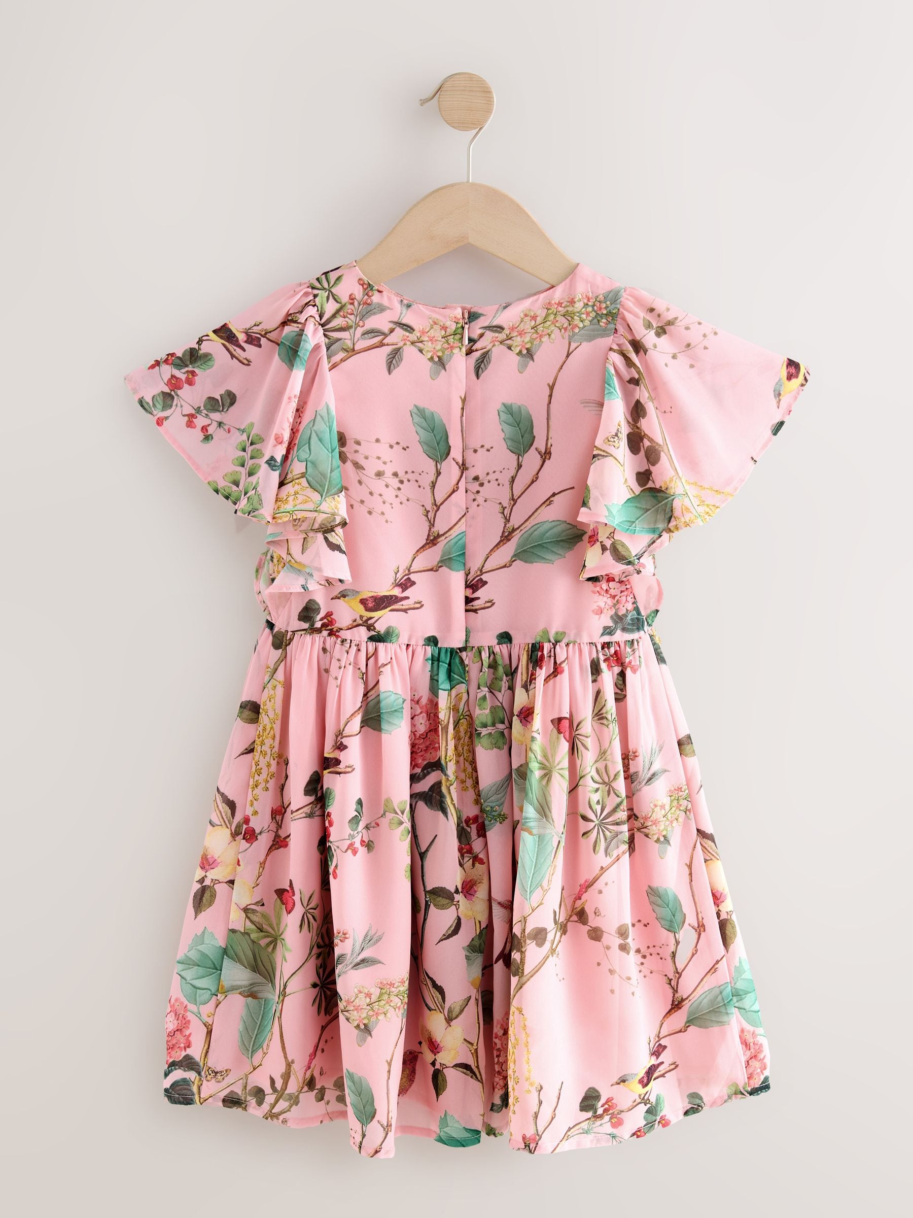 Pink Floral Embellished Occasion Dress (3-16yrs)
