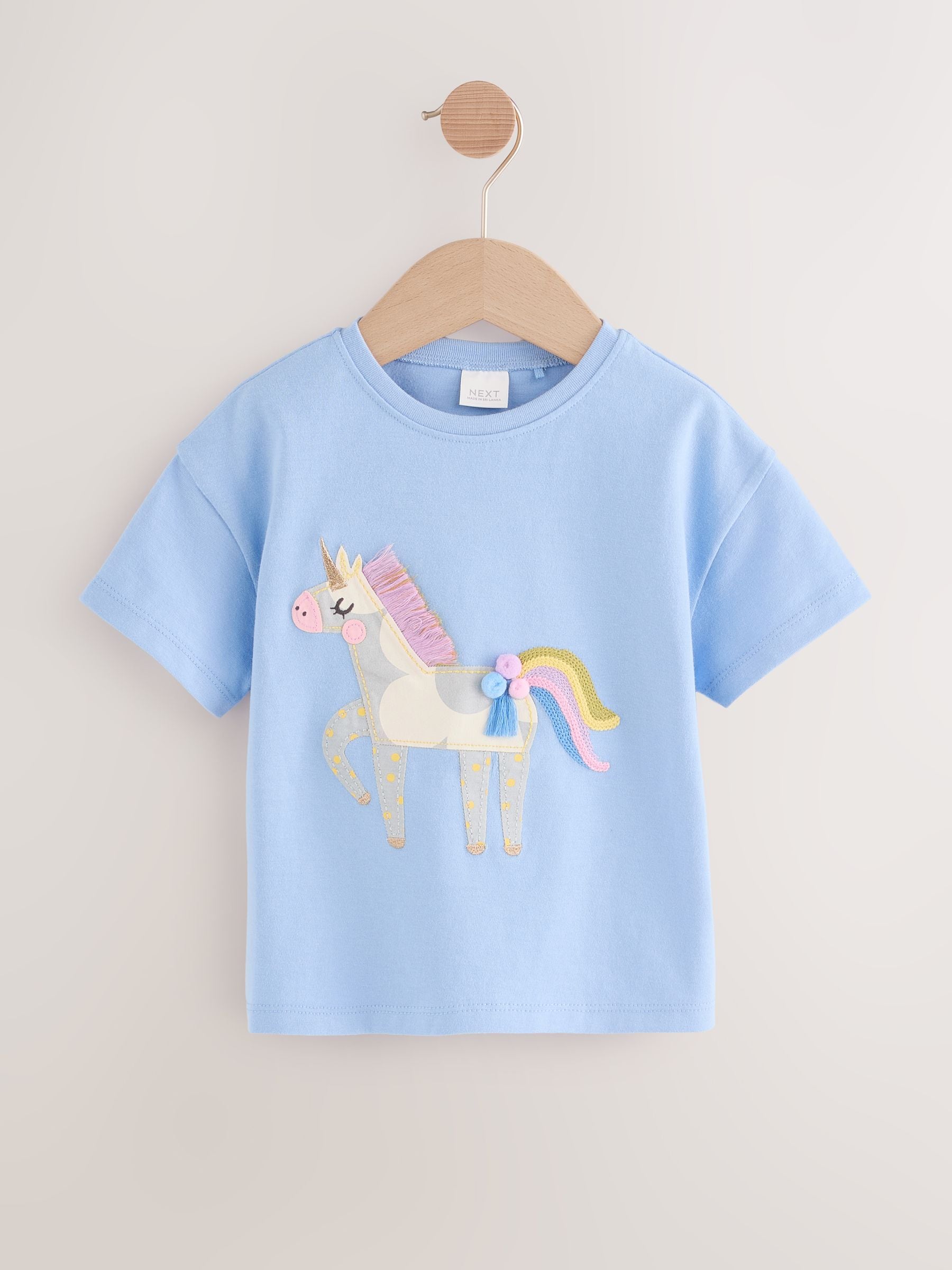 Blue Unicorn Short Sleeve T-Shirt (3mths-7yrs)