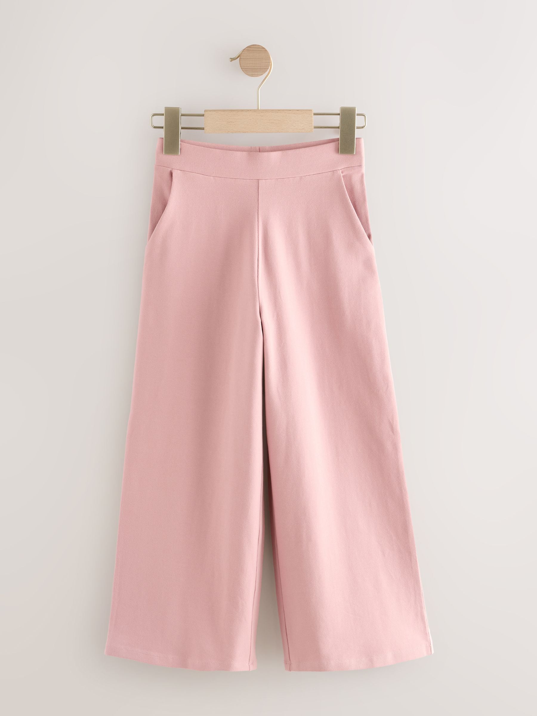 Black/Pink 2 Pack Wide Leg Jersey Trousers (3-16yrs)