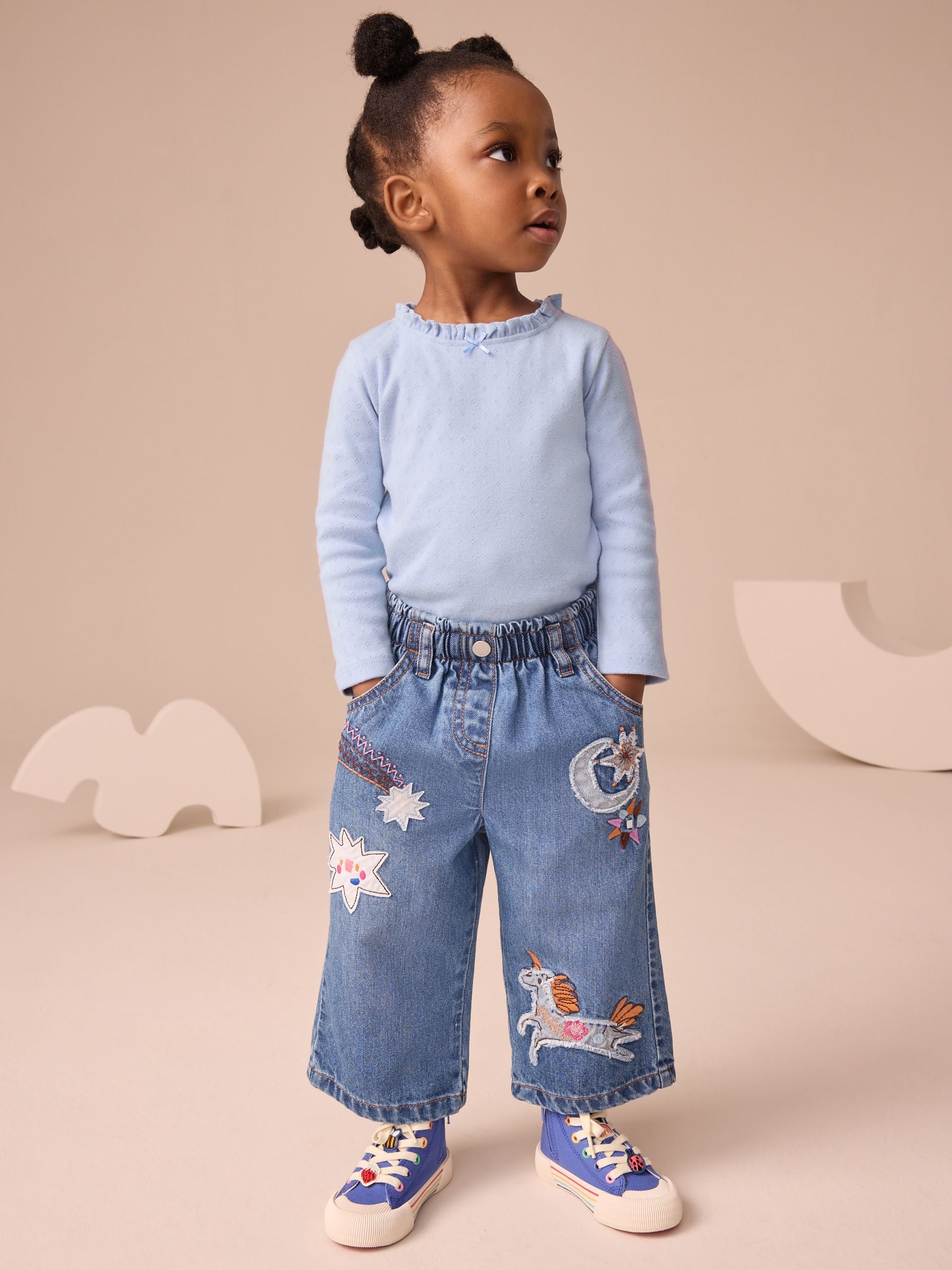 Denim Unicorn Embellished Jeans (3mths-7yrs)
