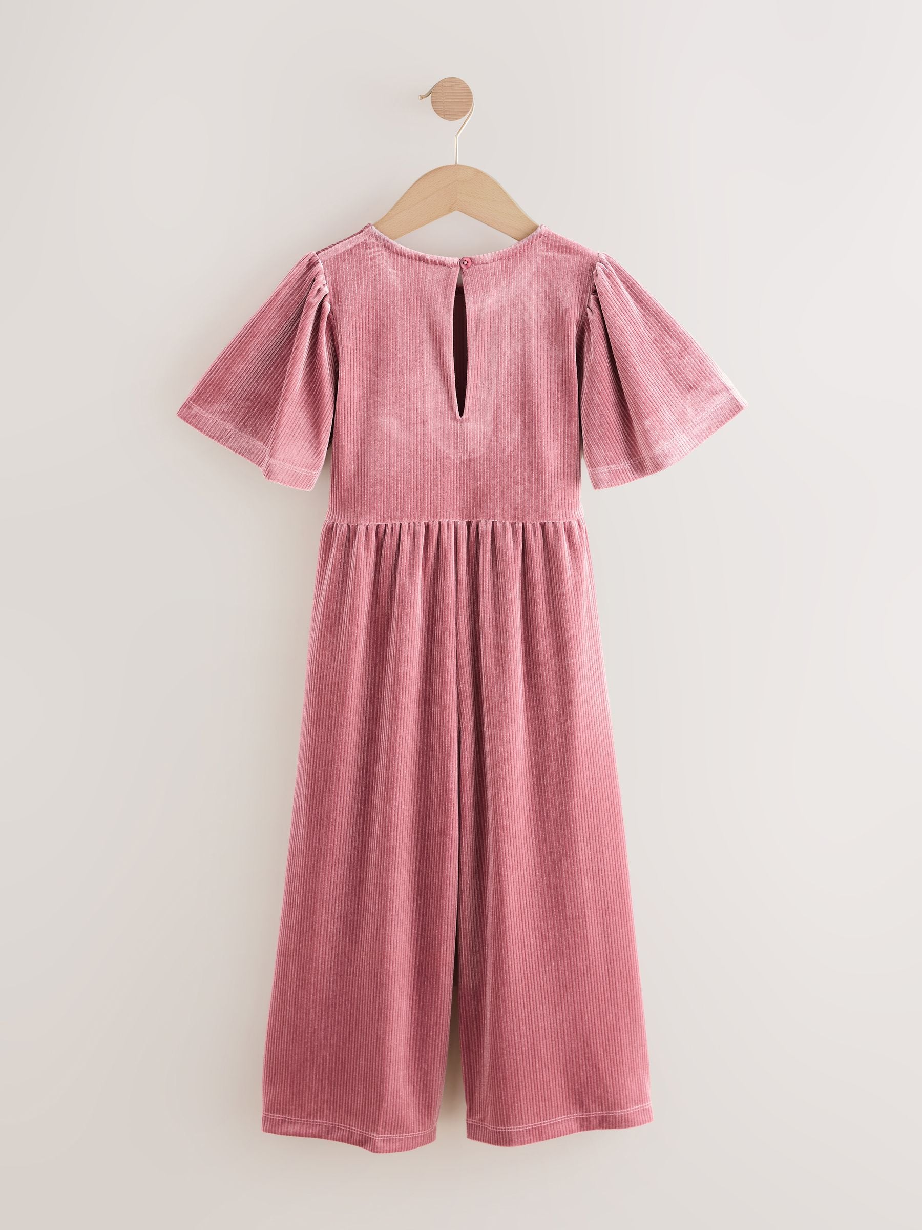 Pink Velour Jumpsuit (3-16yrs)