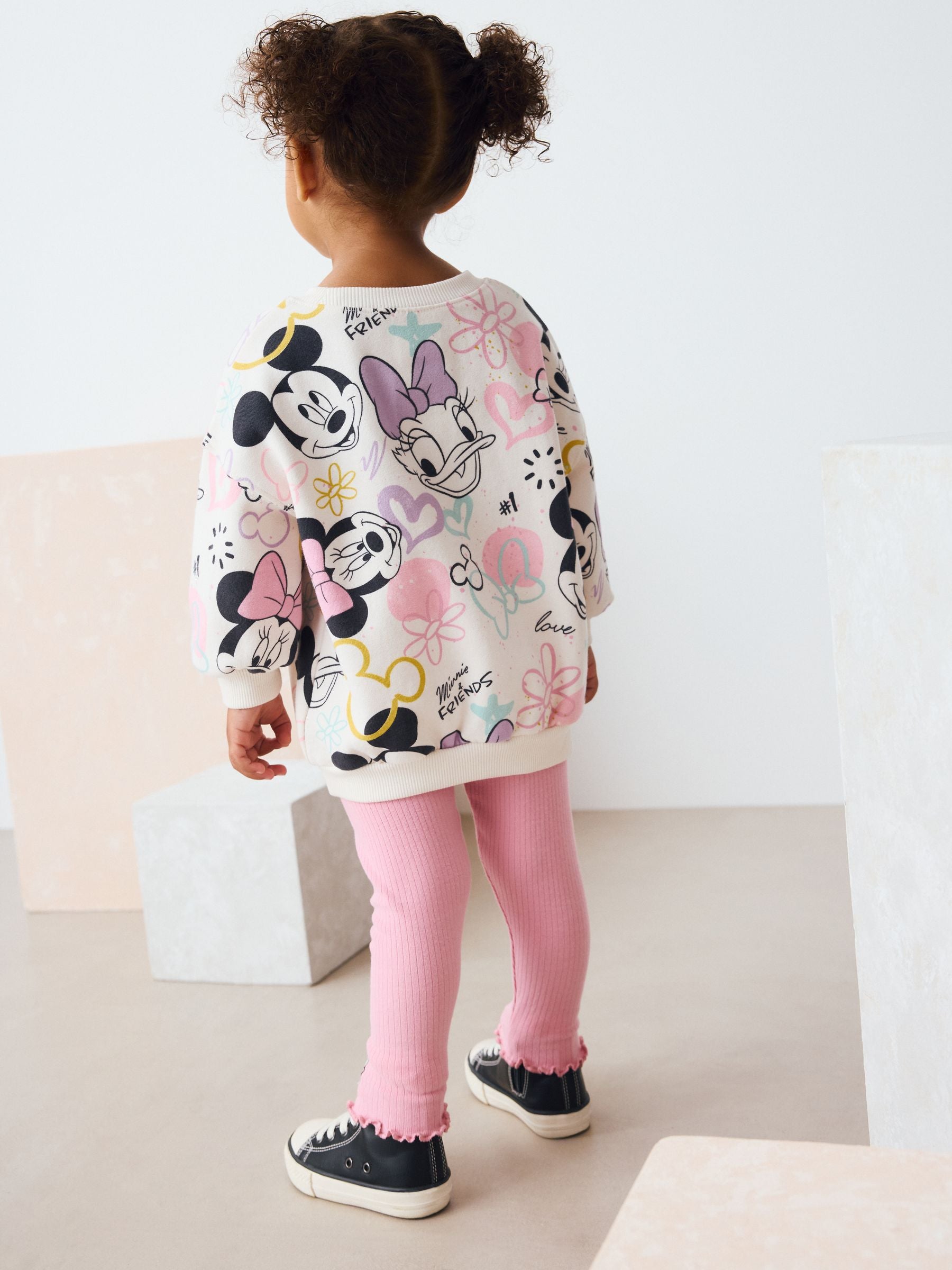 Pink Disney Minnie Mouse Long Sleeve Top and Leggings Set (3mths-7yrs)
