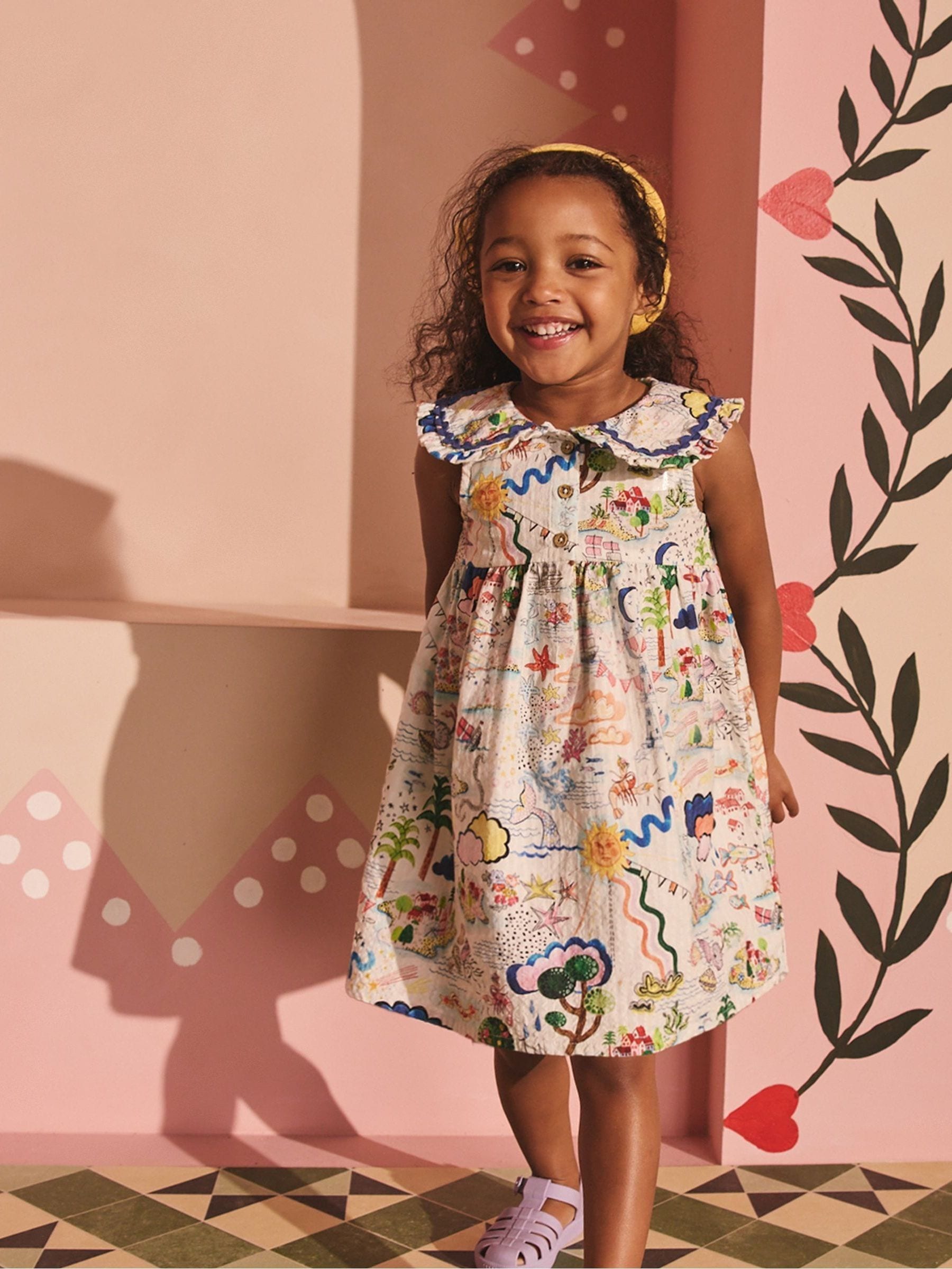 Multi Print Cath Kidston Collar Dress (3mths-8yrs)
