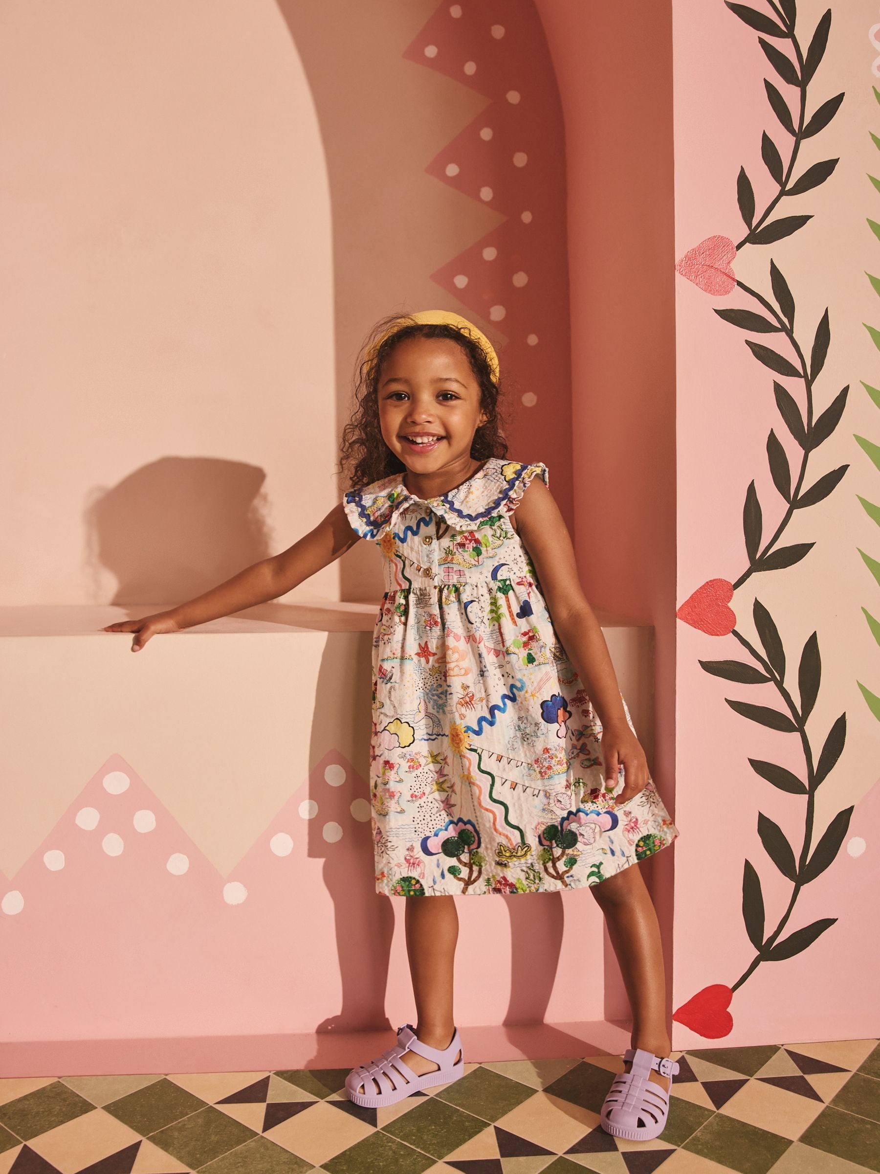 Multi Print Cath Kidston Collar Dress (3mths-8yrs)