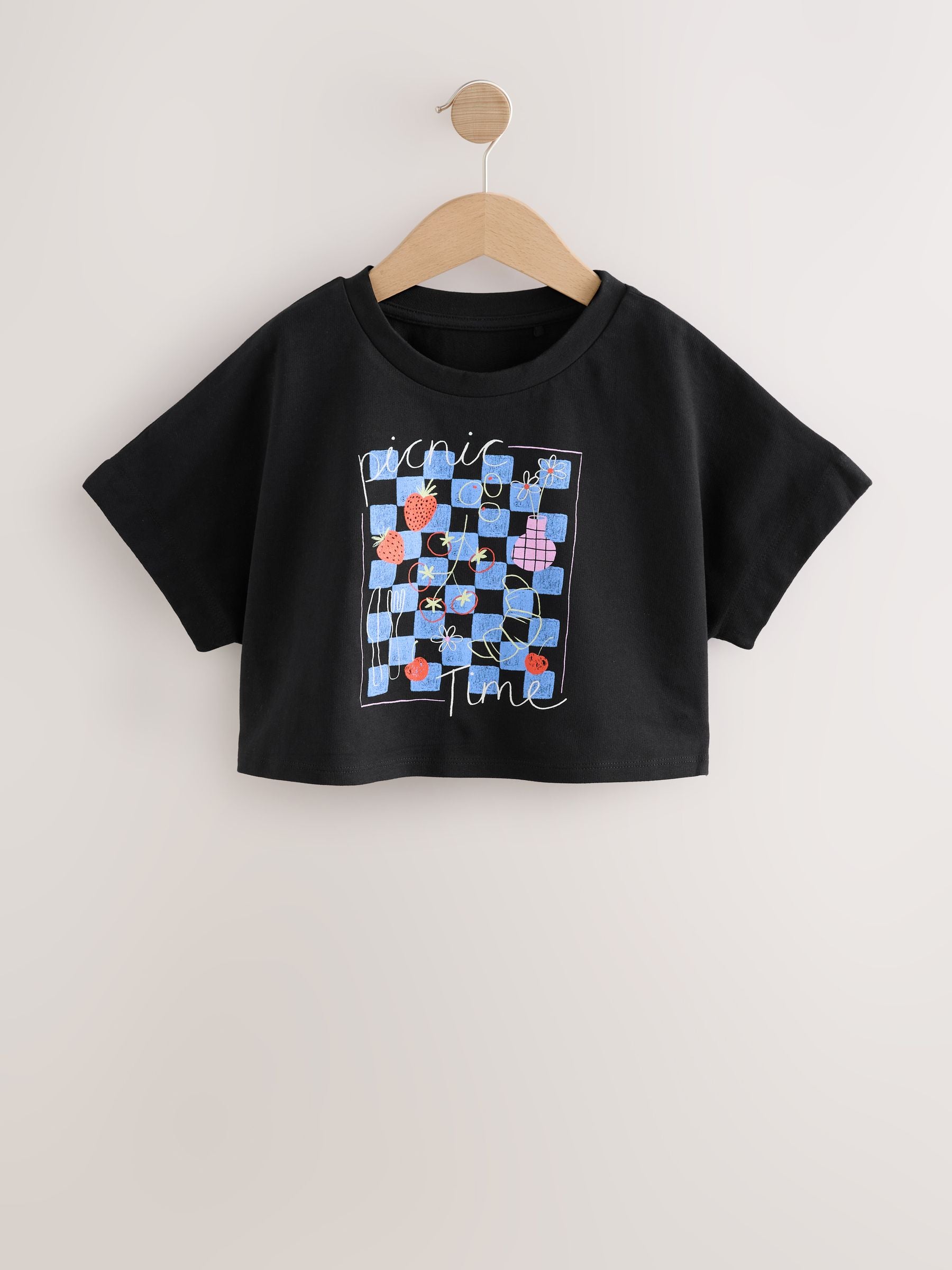 Black Oversized Graphic T-Shirt (3-16yrs)