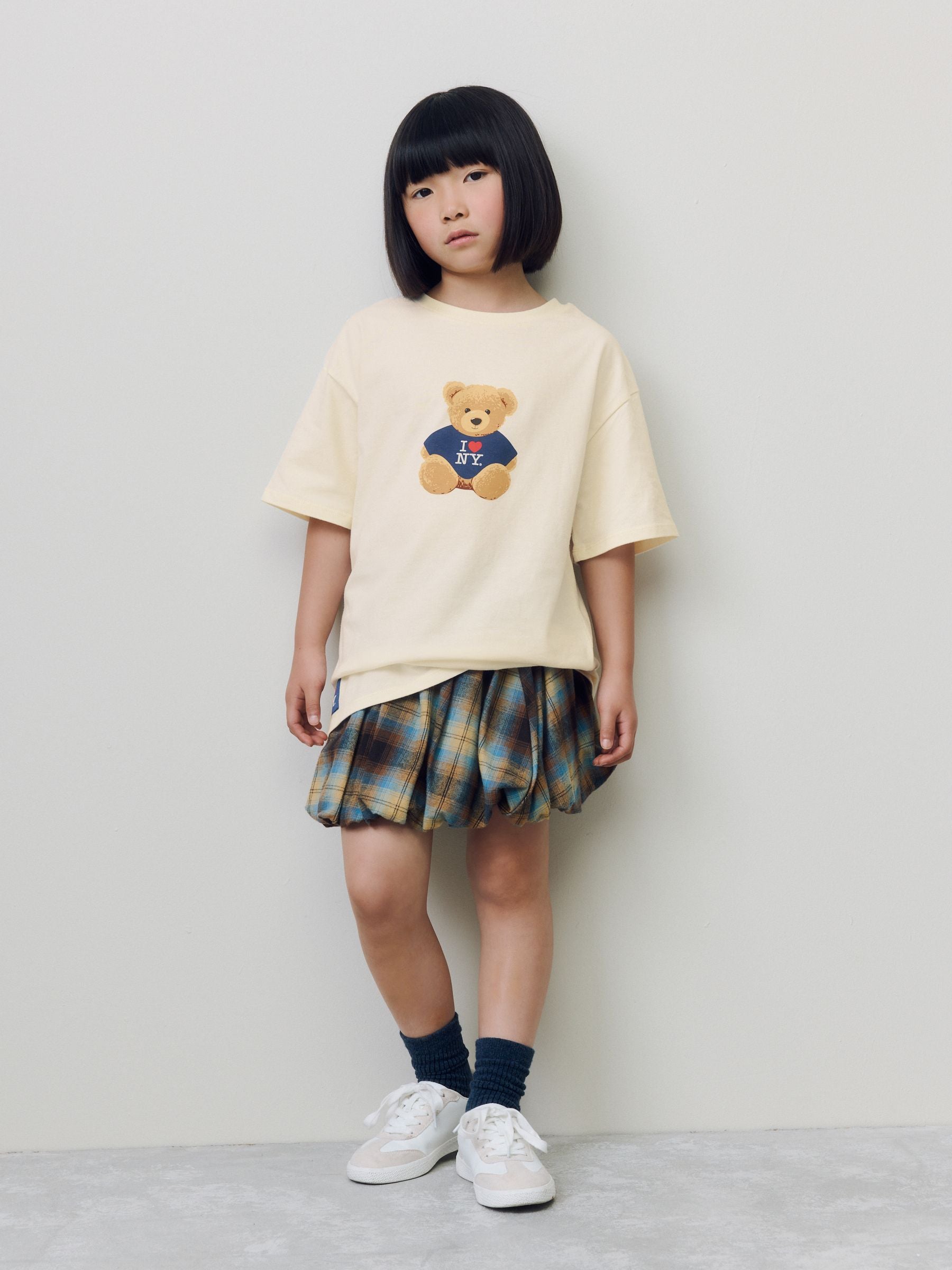 Cream Bear I Love New York License T-Shirt (3-16yrs)