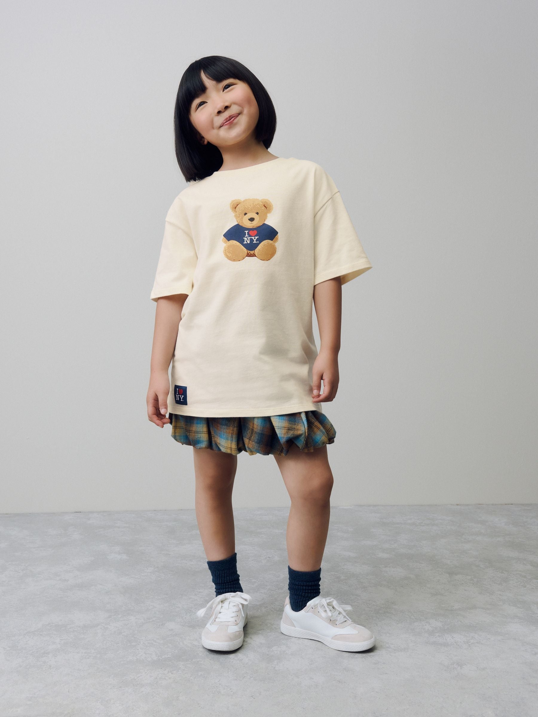 Cream Bear I Love New York License T-Shirt (3-16yrs)