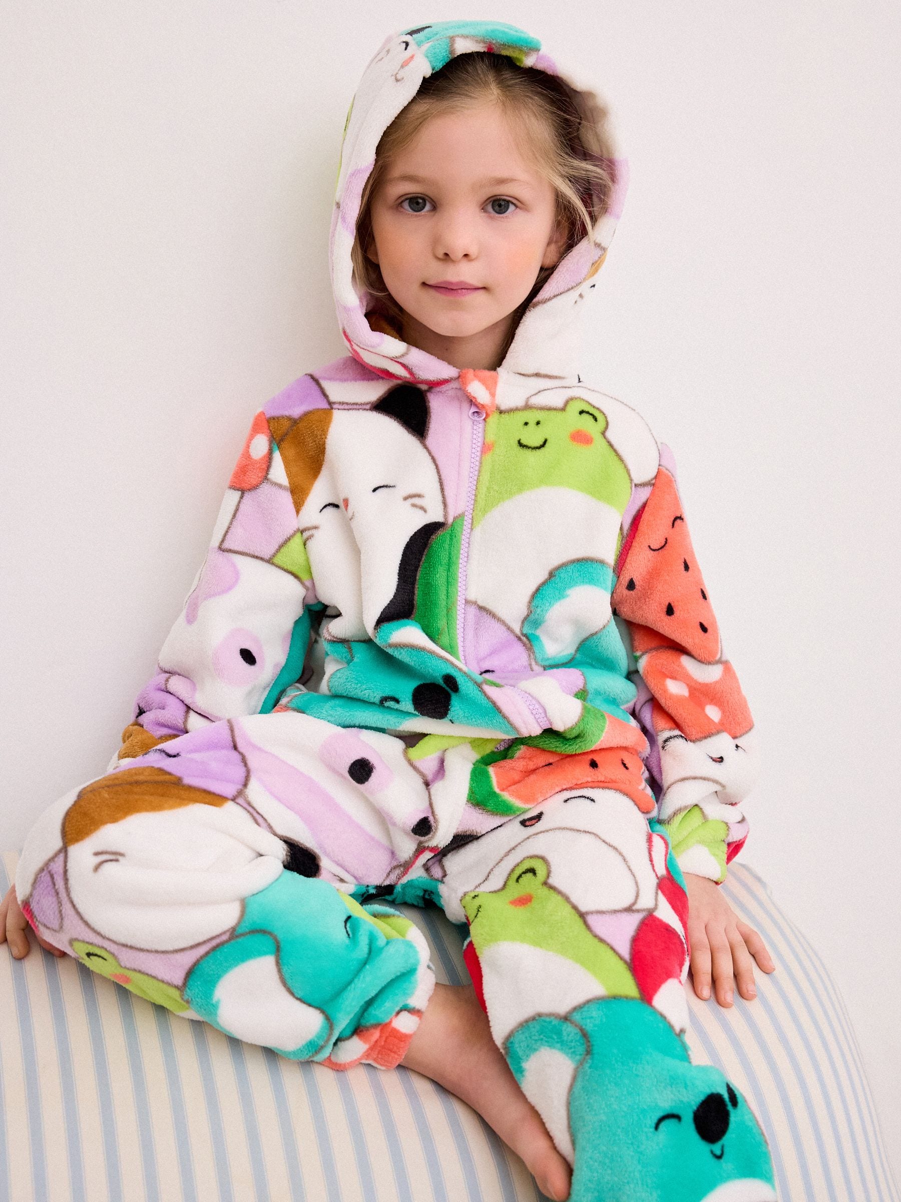 Multi Squishmallow License Fleece All-In-One (6-14yrs)