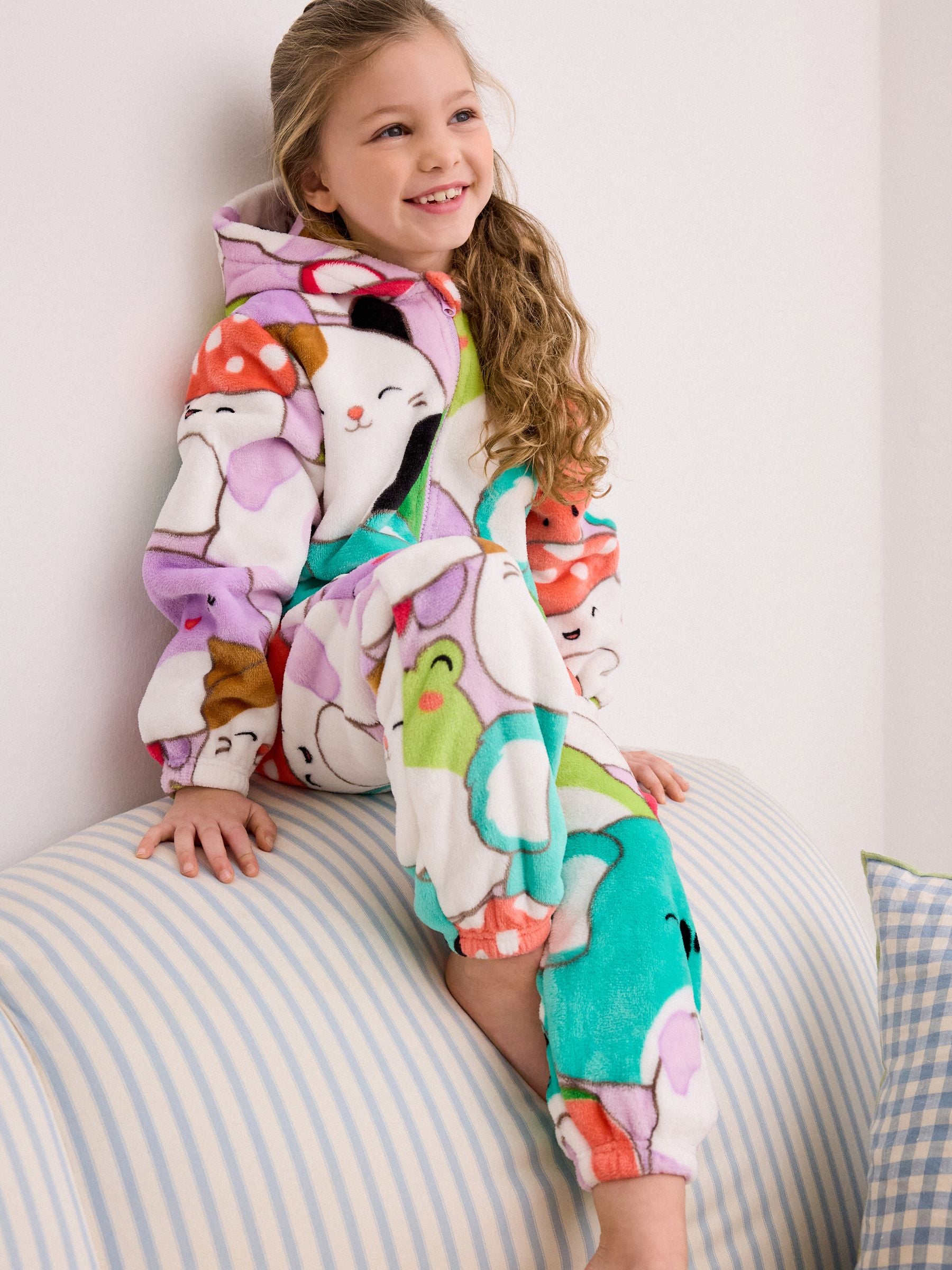 Multi Squishmallow License Fleece All-In-One (6-14yrs)