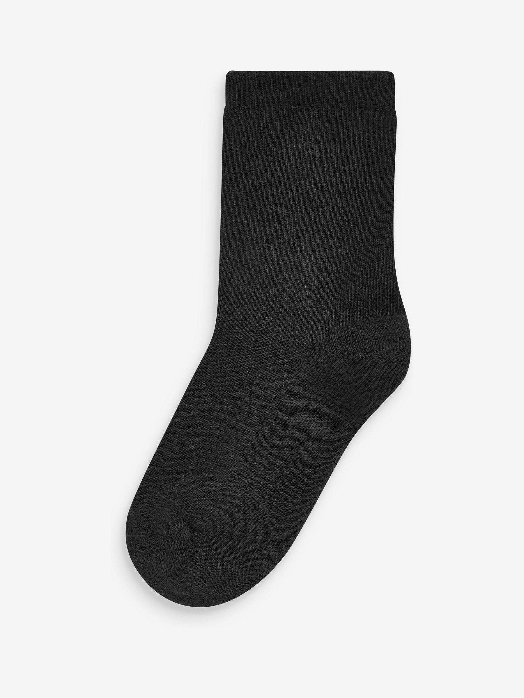 Black 5 Pack Cotton Rich Cushioned Sole Ankle Socks