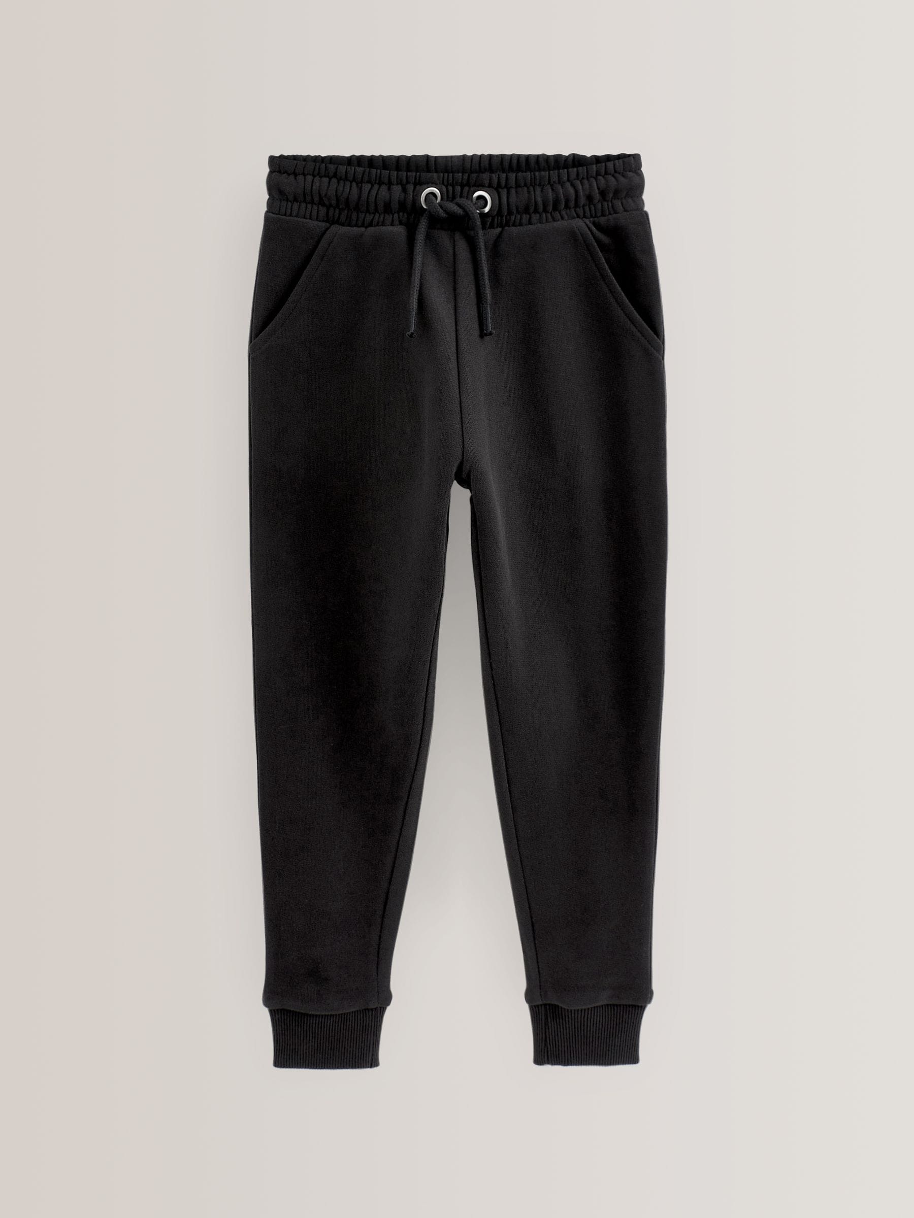 Black Soft Jersey Regular Fit Joggers (3-16yrs)
