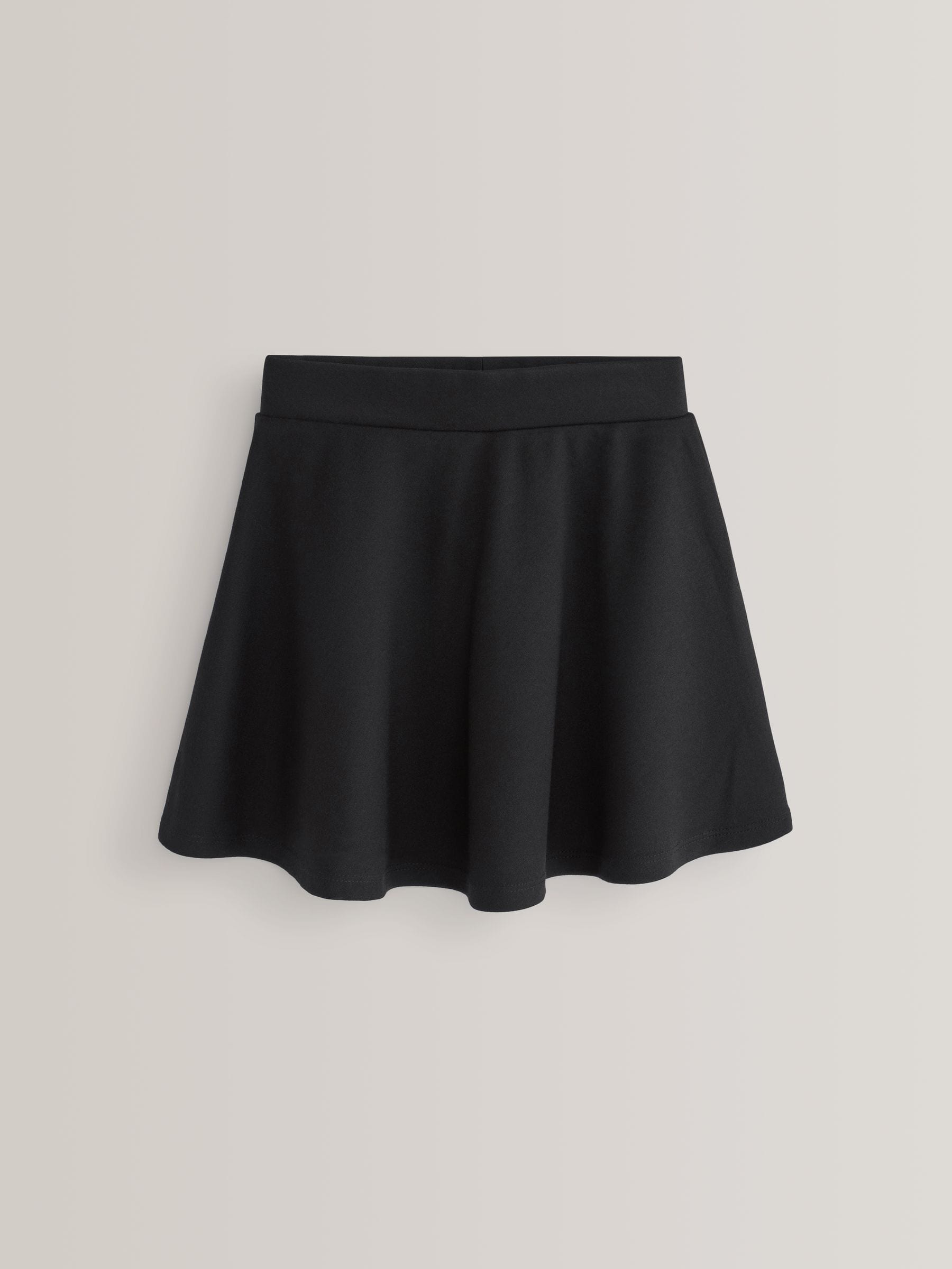 Black 2 Pack Pull-On Jersey Stretch School Skater Skirts (3-17yrs)