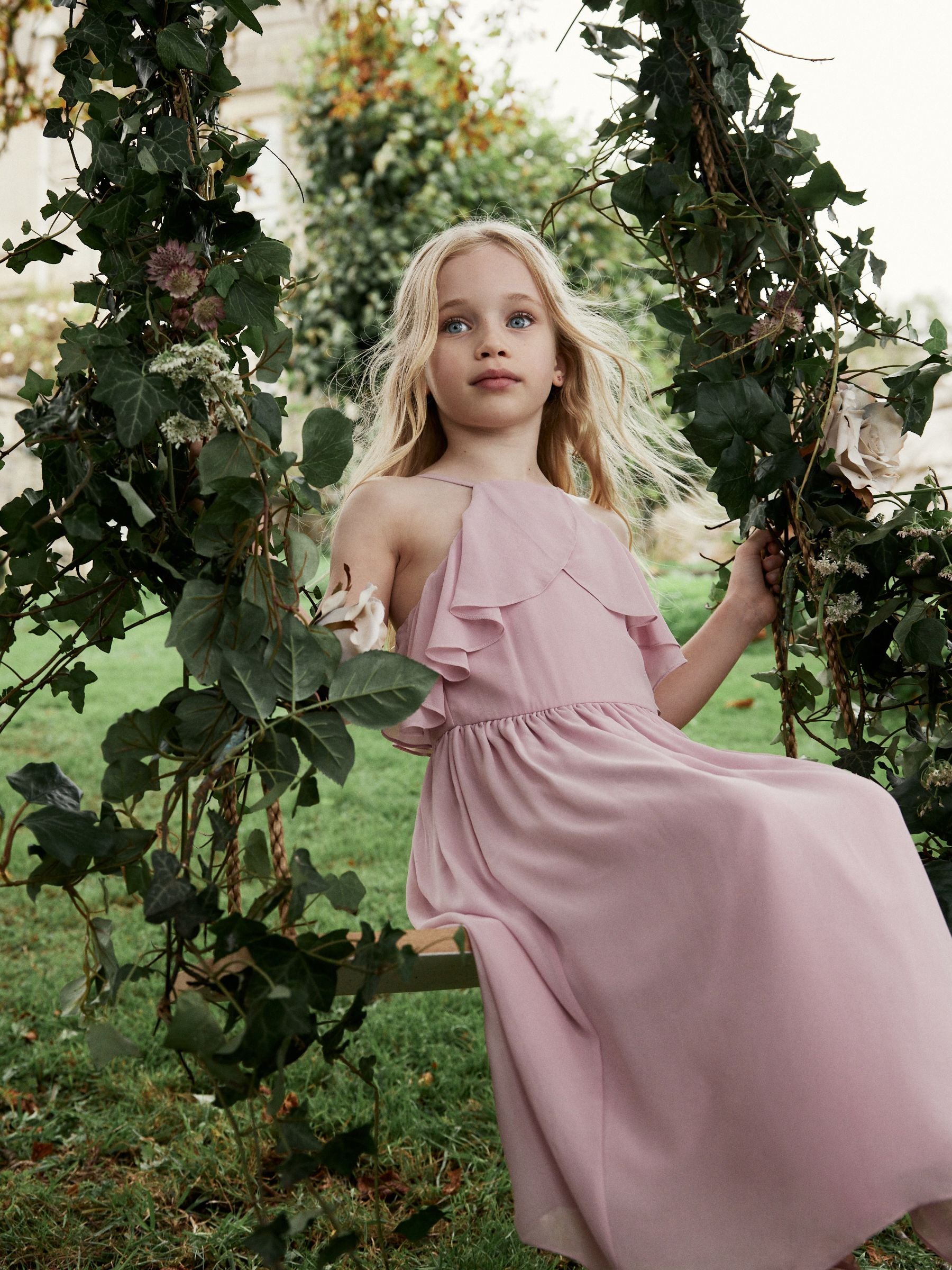 Pink Ruffle Prom Dress (6-16yrs)