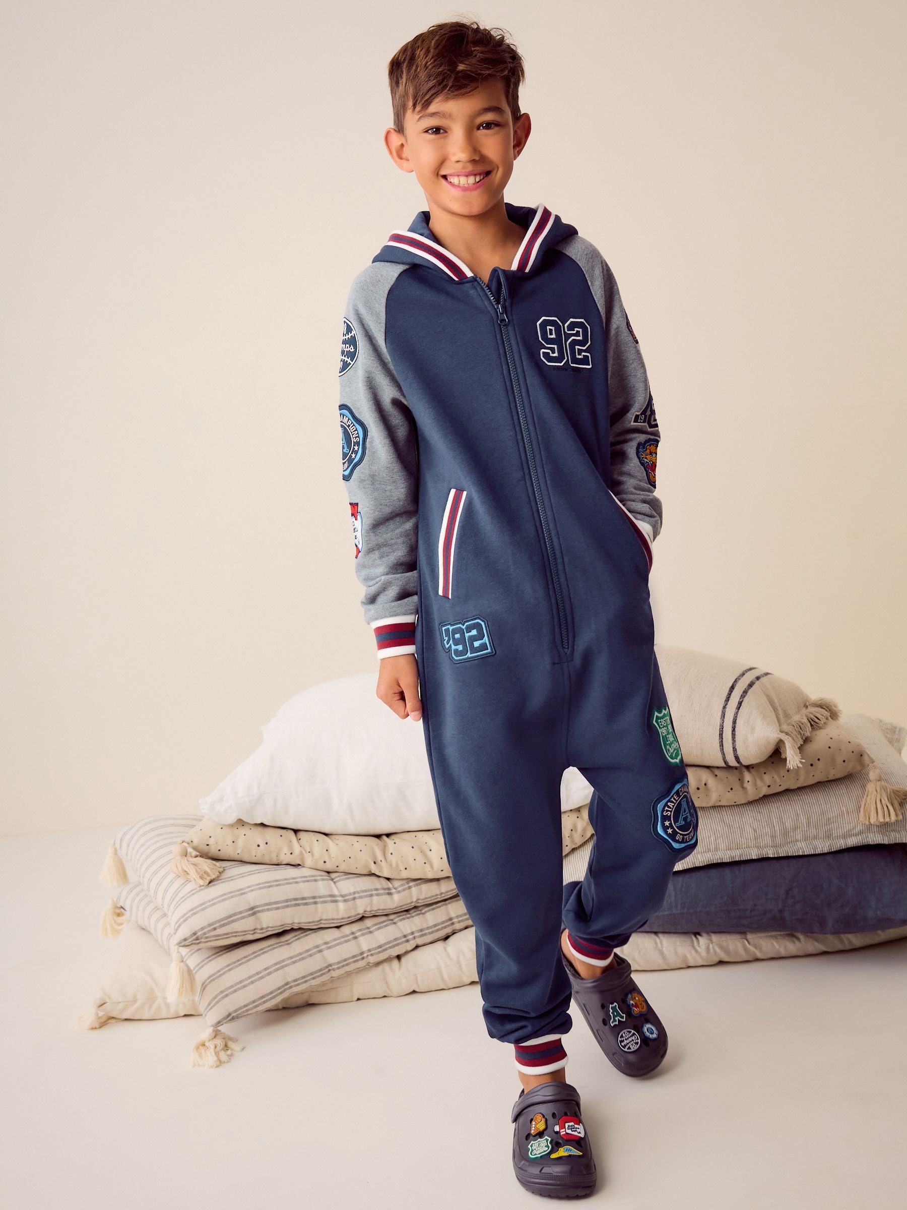 Navy Blue Varsity Badges All-In-One (3-16yrs)